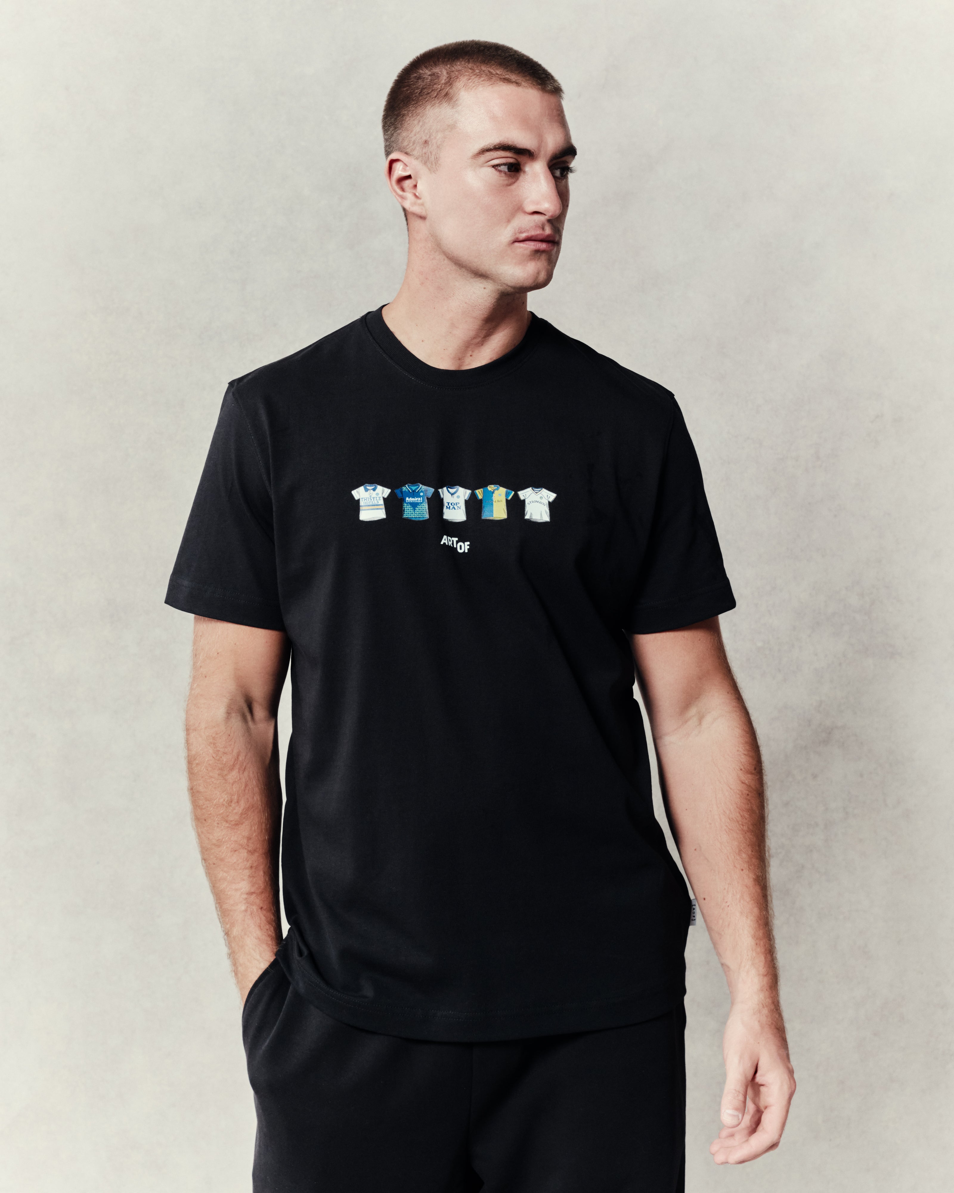 ART OF x Leeds Classics Tee | LUFC Black Graphic Football T-shirt