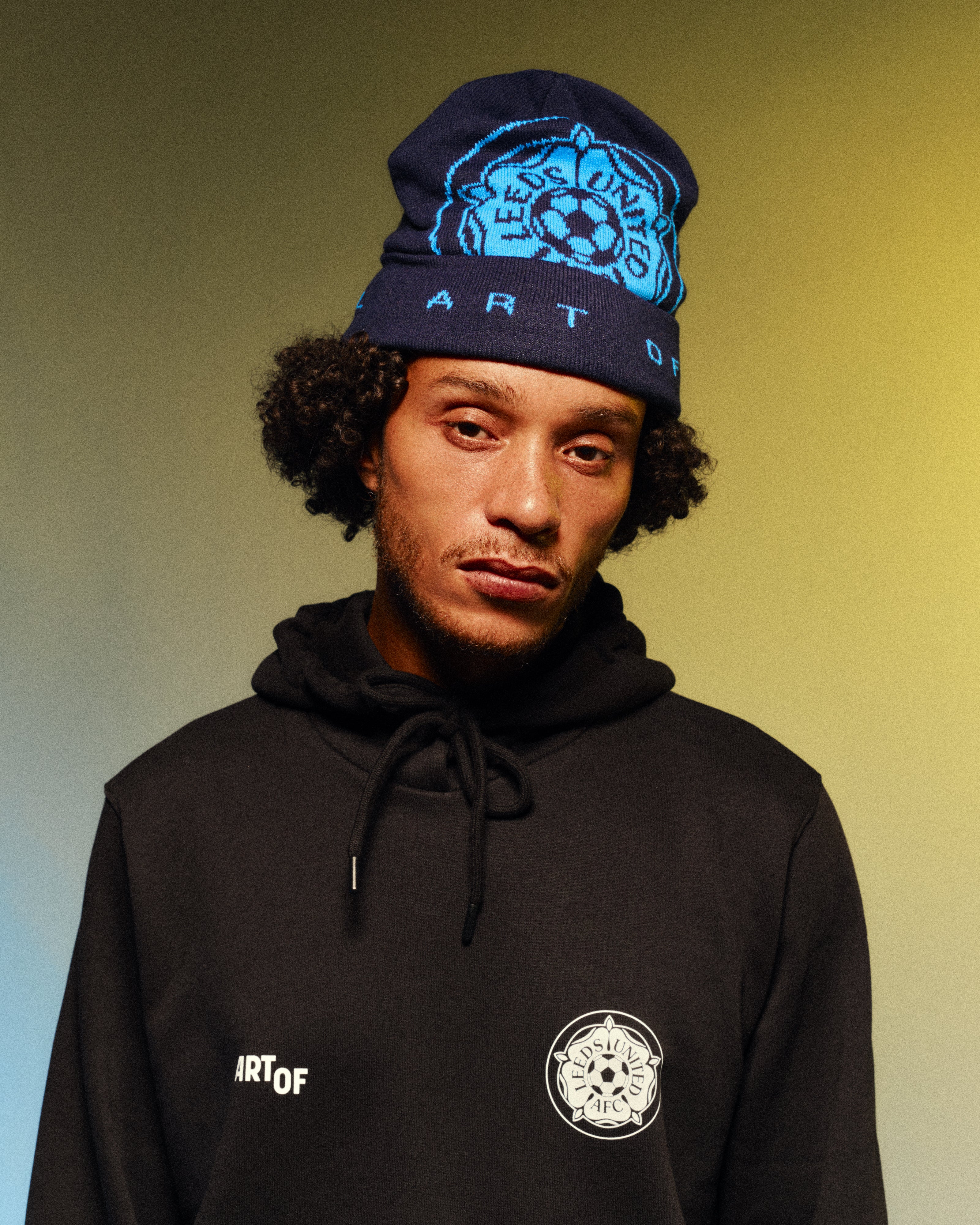 ART OF Leeds Heritage Beanie | LUFC Navy Knitted Football Accessories