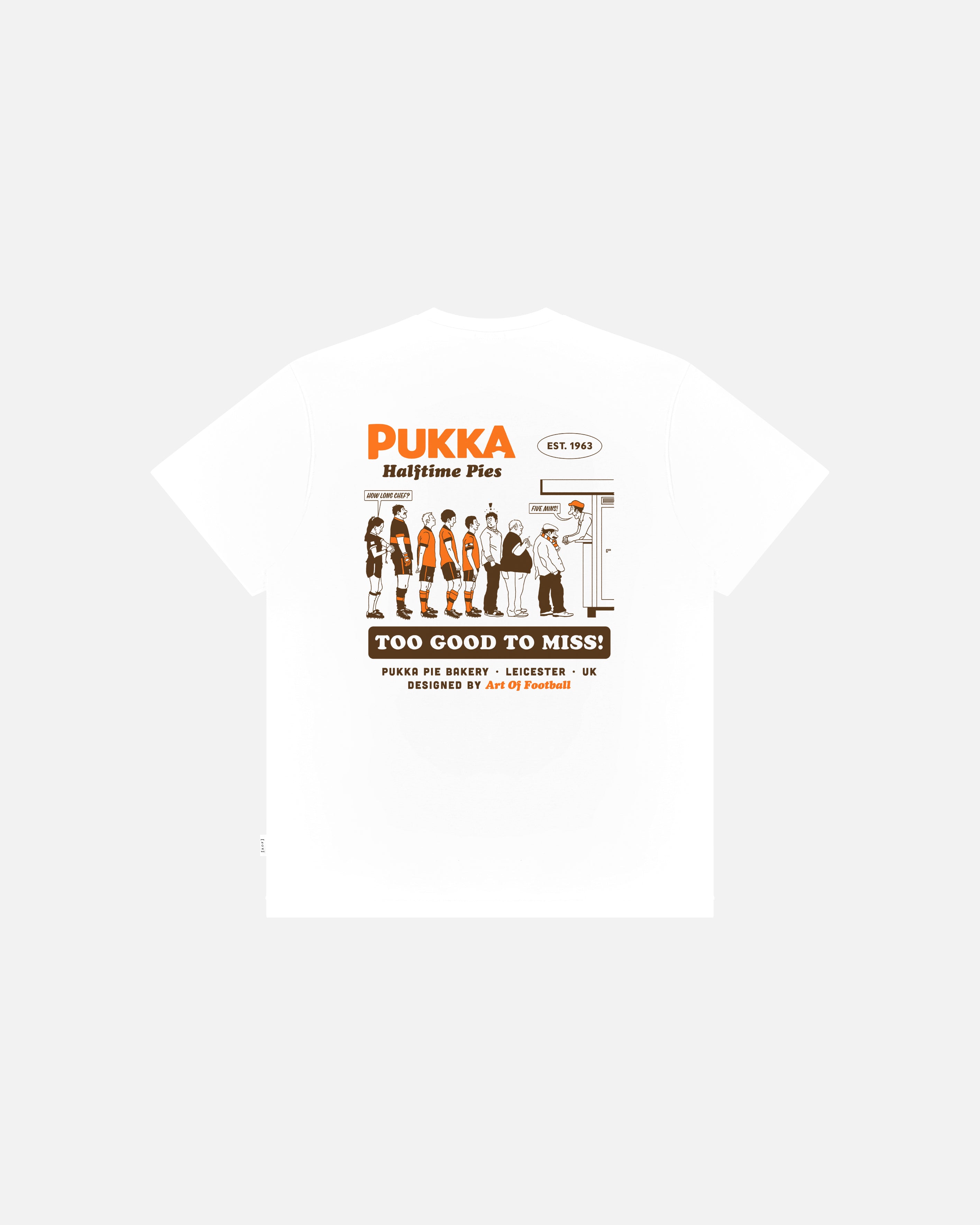 ART OF x Pukka Too Good To Miss Tee | White Graphic Football T-shirt