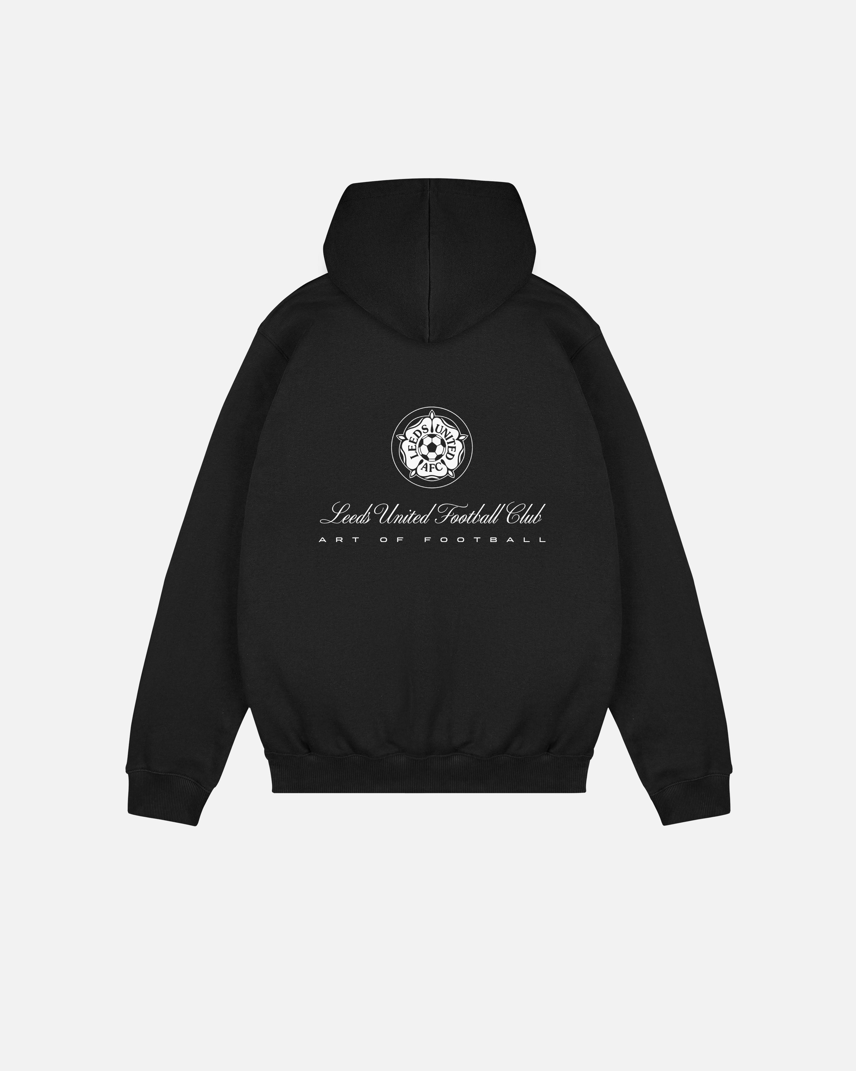 ART OF x Leeds Heritage Hoodie | LUFC Black Printed Football Sweat
