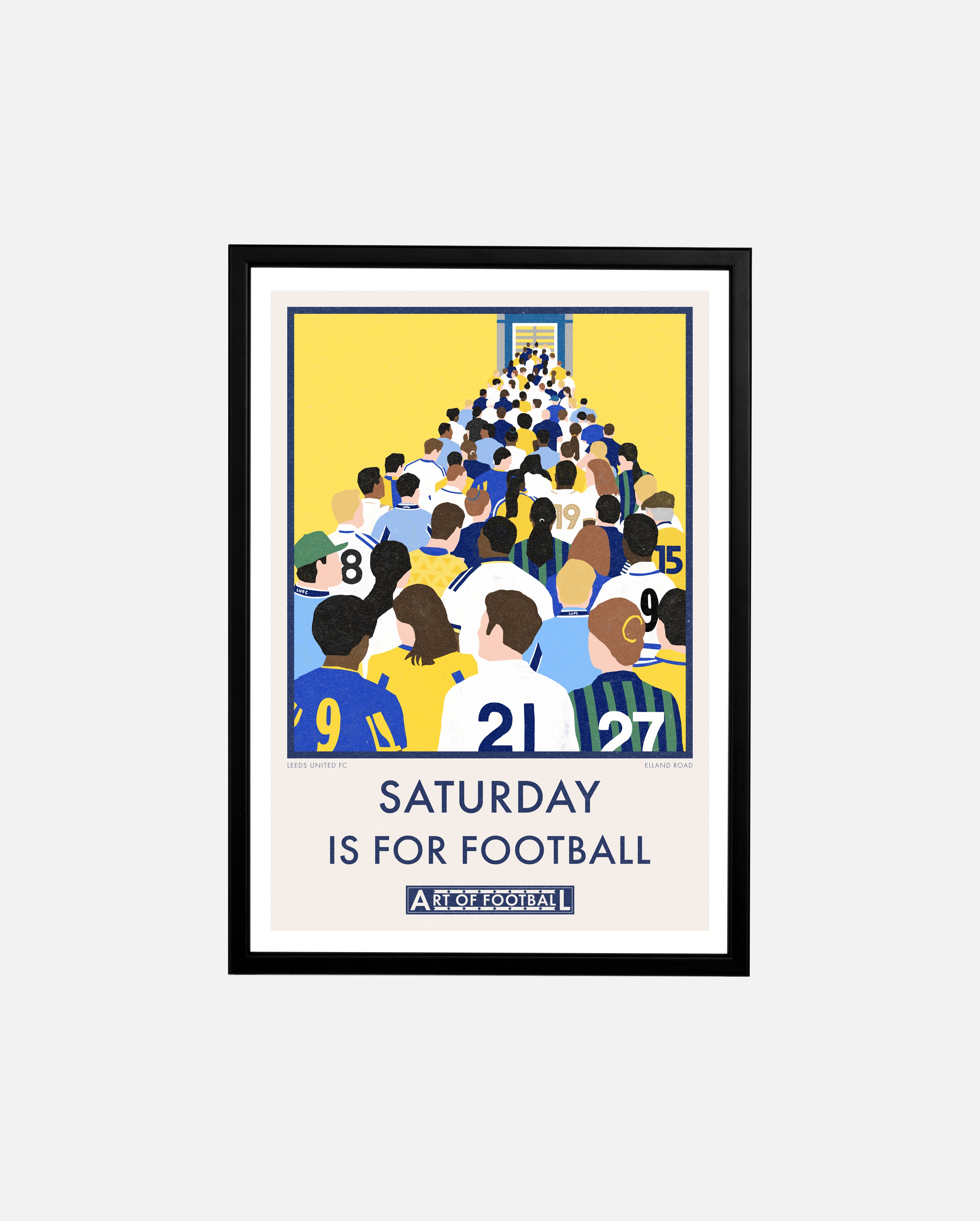 ART OF x Leeds United Saturday Is For Football Framed Print | LUFC Art