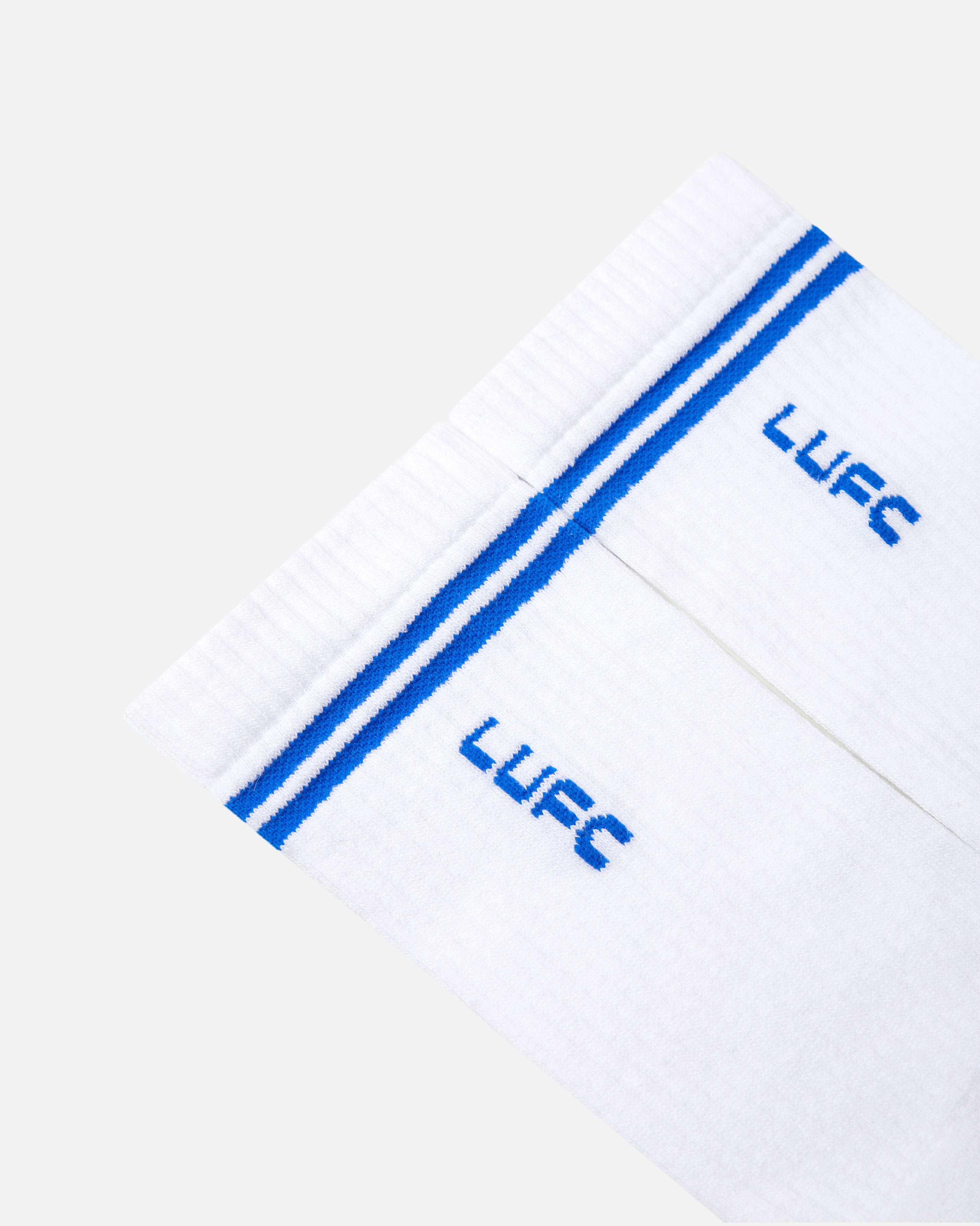 ART OF x Leeds United Stripe Socks | LUFC White Football Accessories