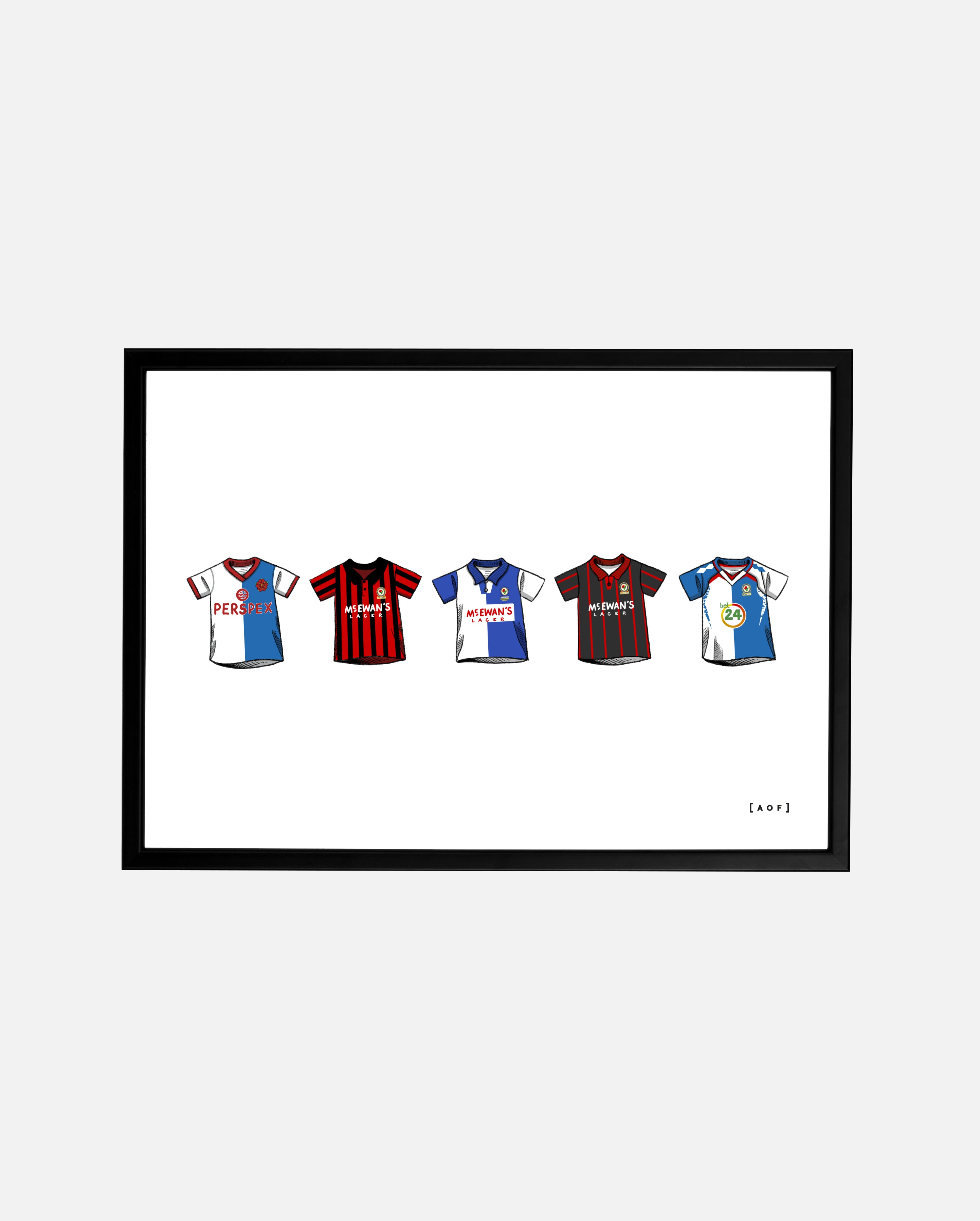 ART OF x Blackburn Rovers Classics Framed Print | BRFC Football Art