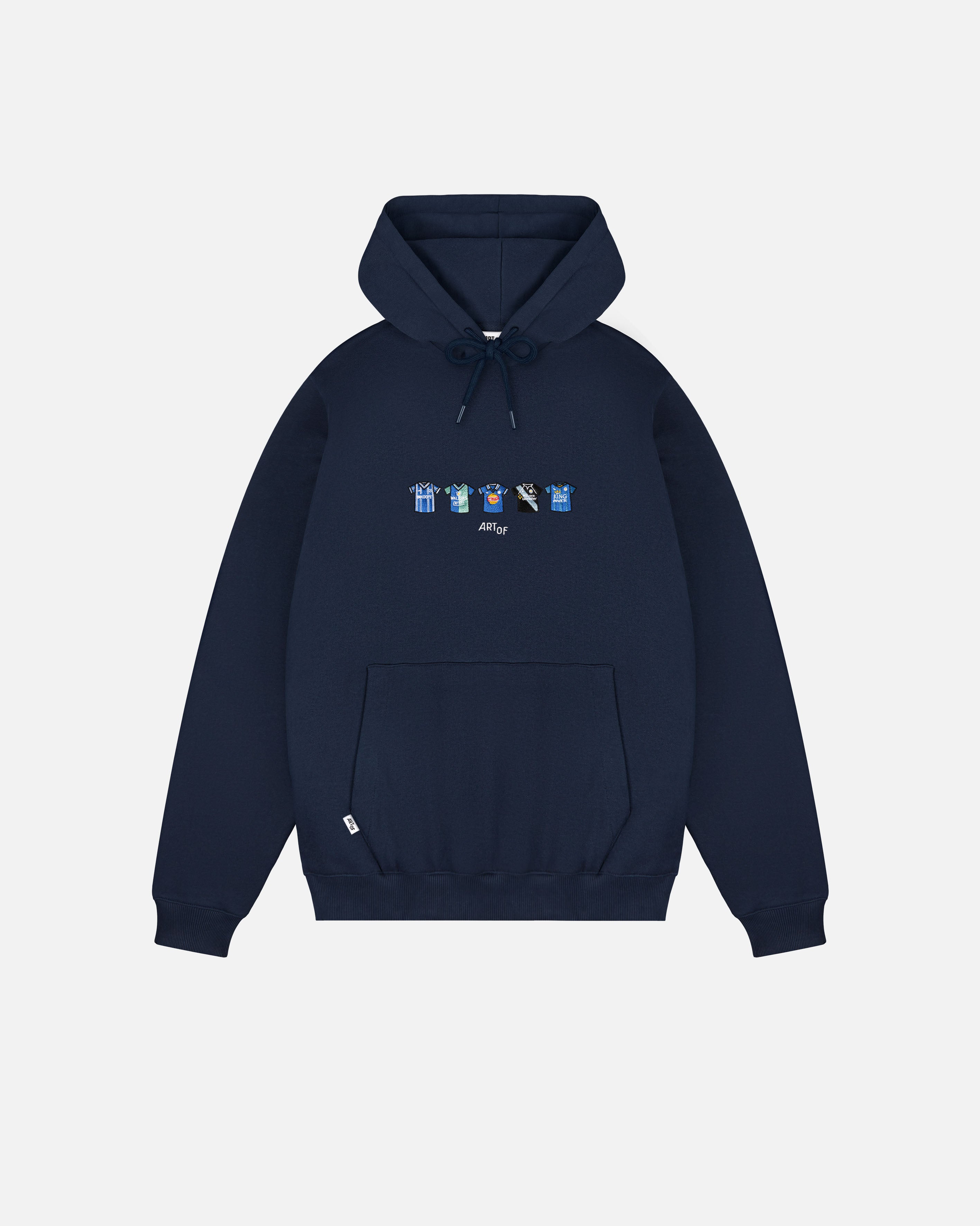 ART OF Leicester Embroidered Classics Navy Hoodie | Football Sweat