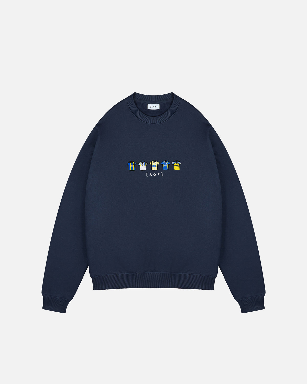 AOF Oxford United Embroidered Classics | Navy Sweat | Art of Football