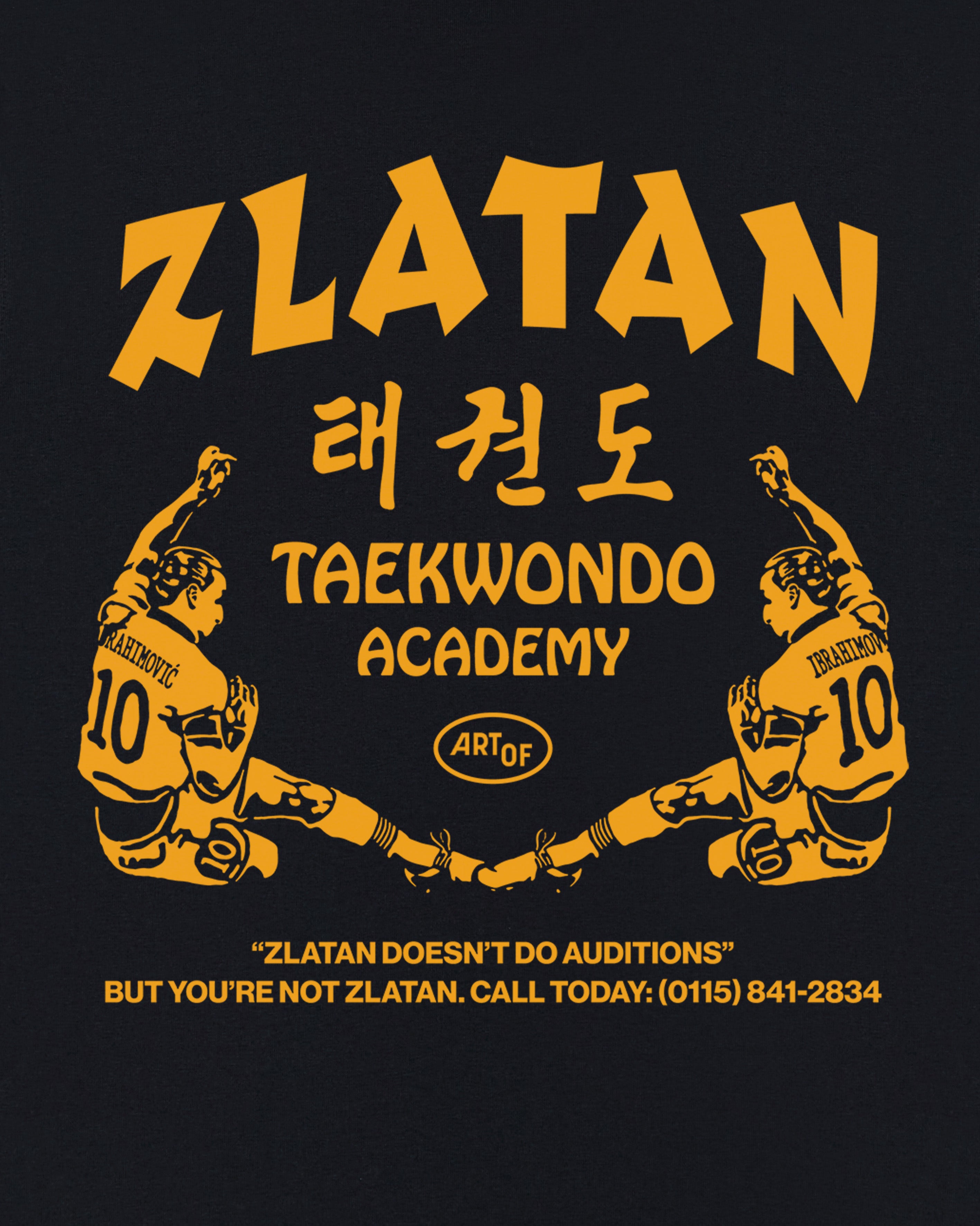 ART OF Zlatan Tee | MUFC Black Graphic Football T-shirt