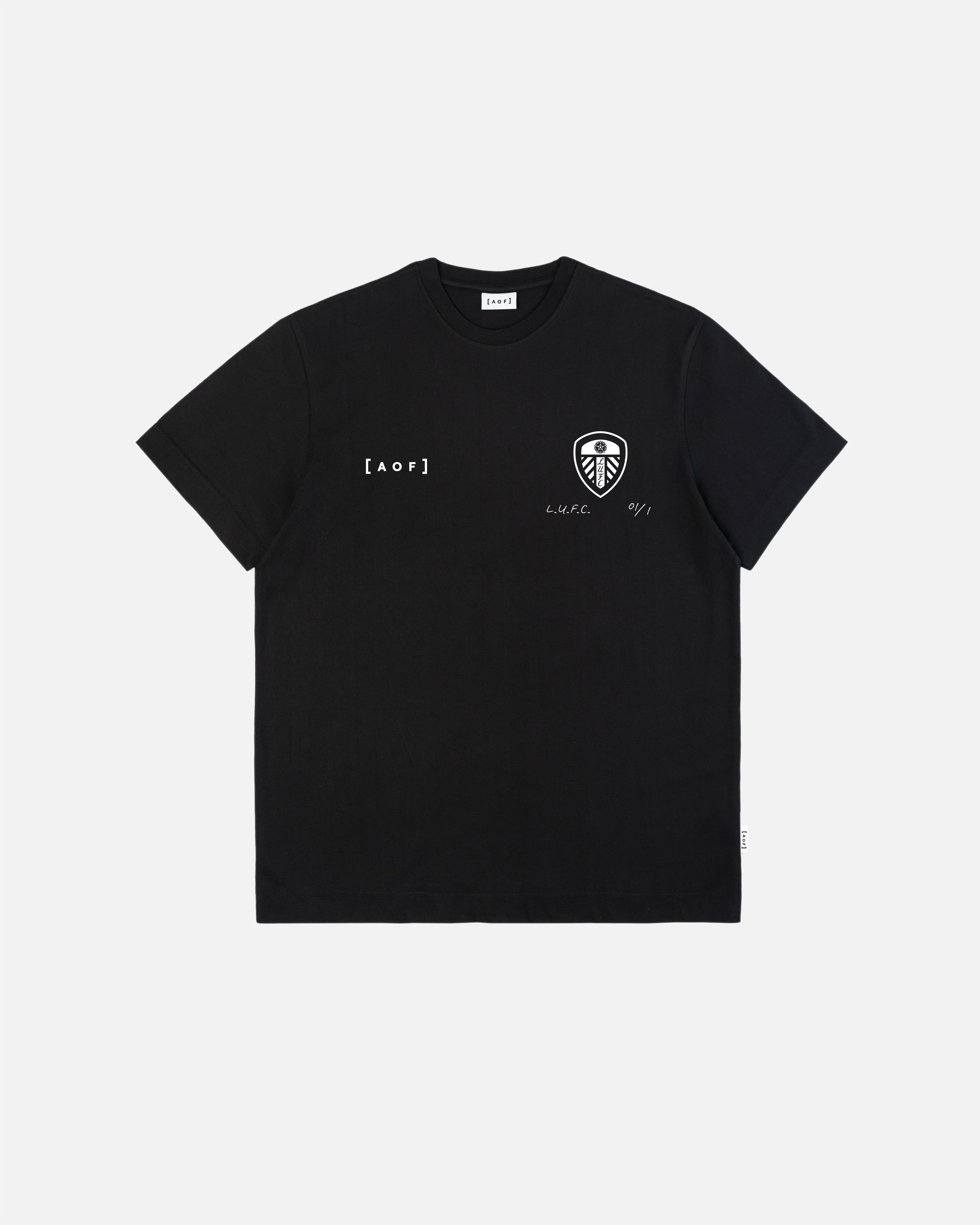 ART OF x Leeds Exhibition Tee | LUFC Black Graphic Football T-shirt