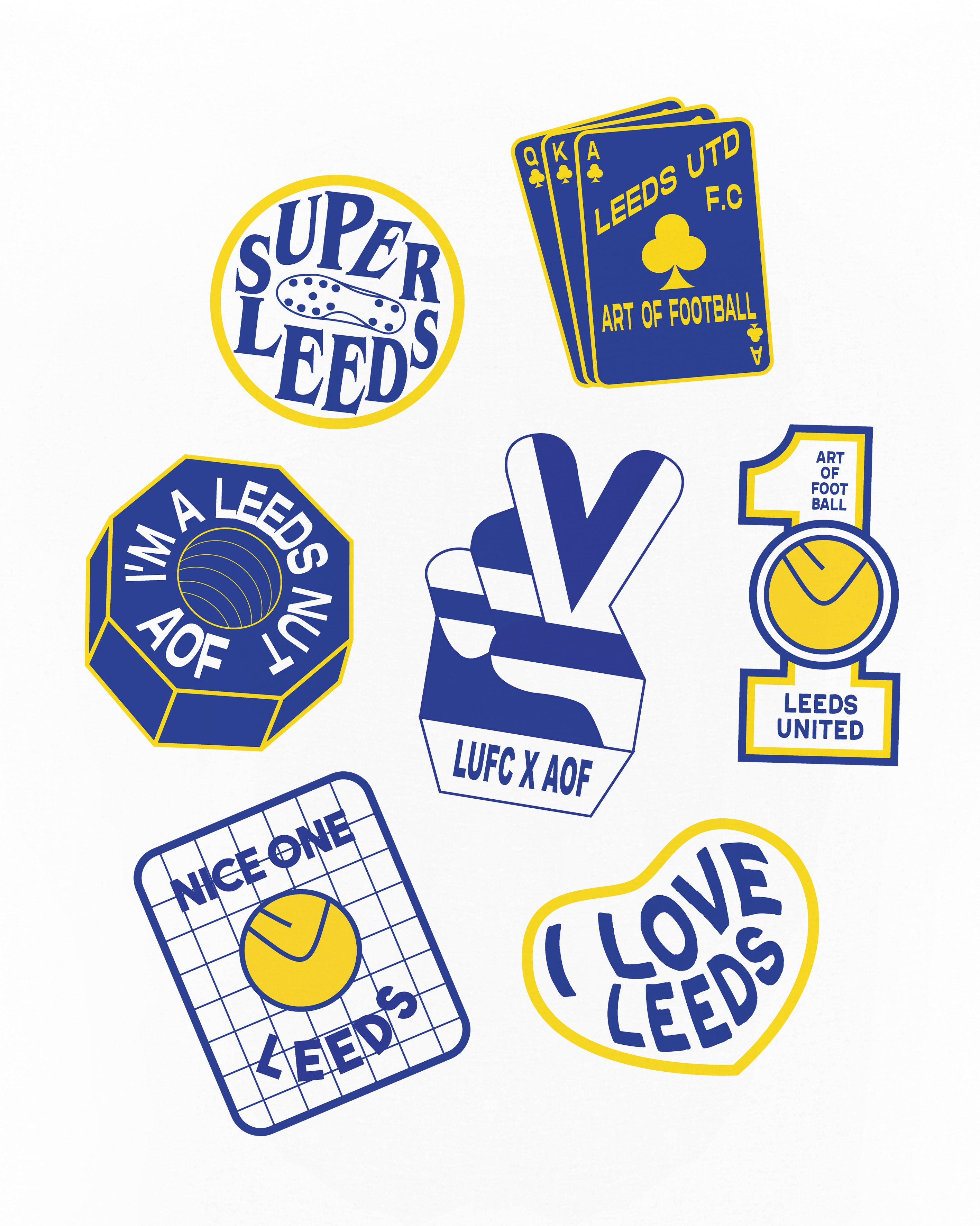 ART OF x Leeds United Patch Tee | LUFC White Graphic Football T-shirt