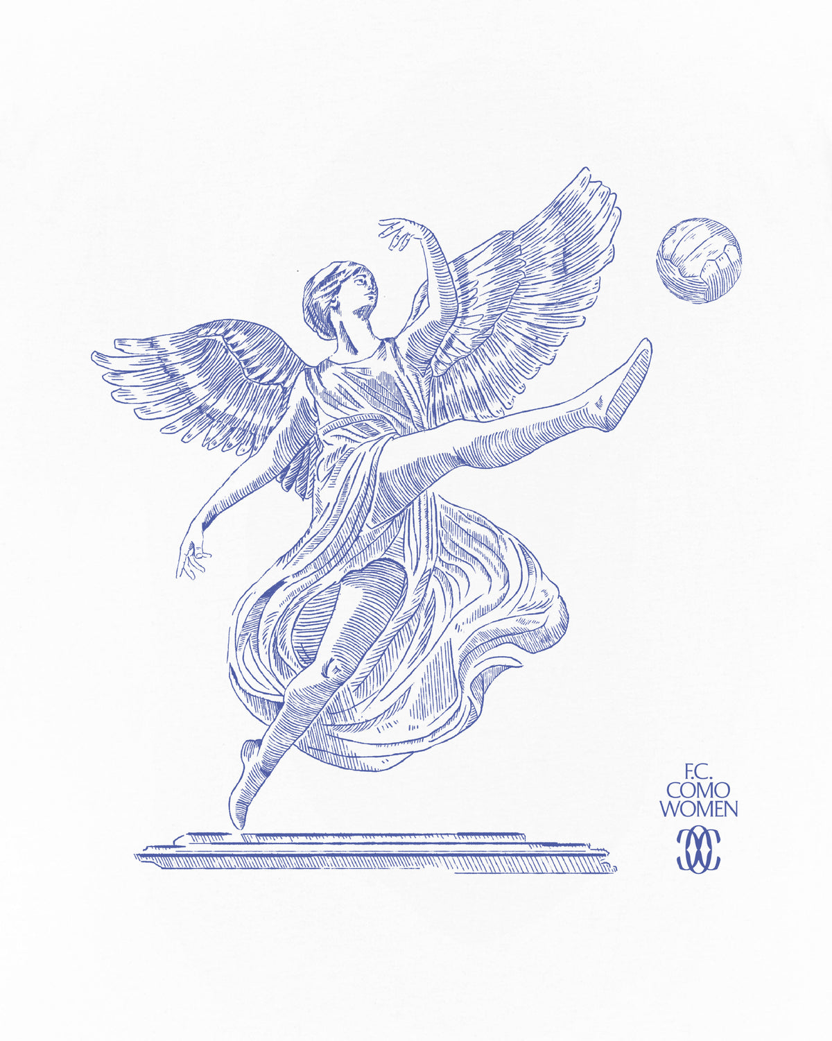ART OF x FC Como We Belong Tee | White Graphic Football T-shirt