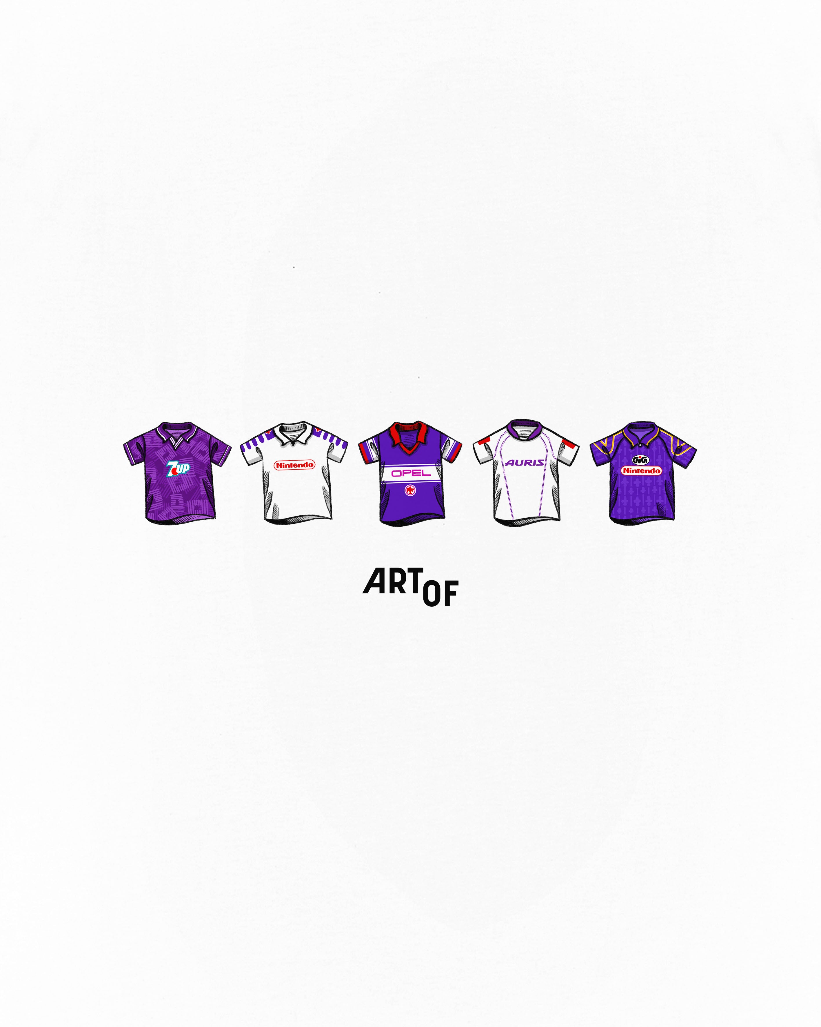 ART OF Fiorentina Classics Tee | White Graphic Football T-shirt