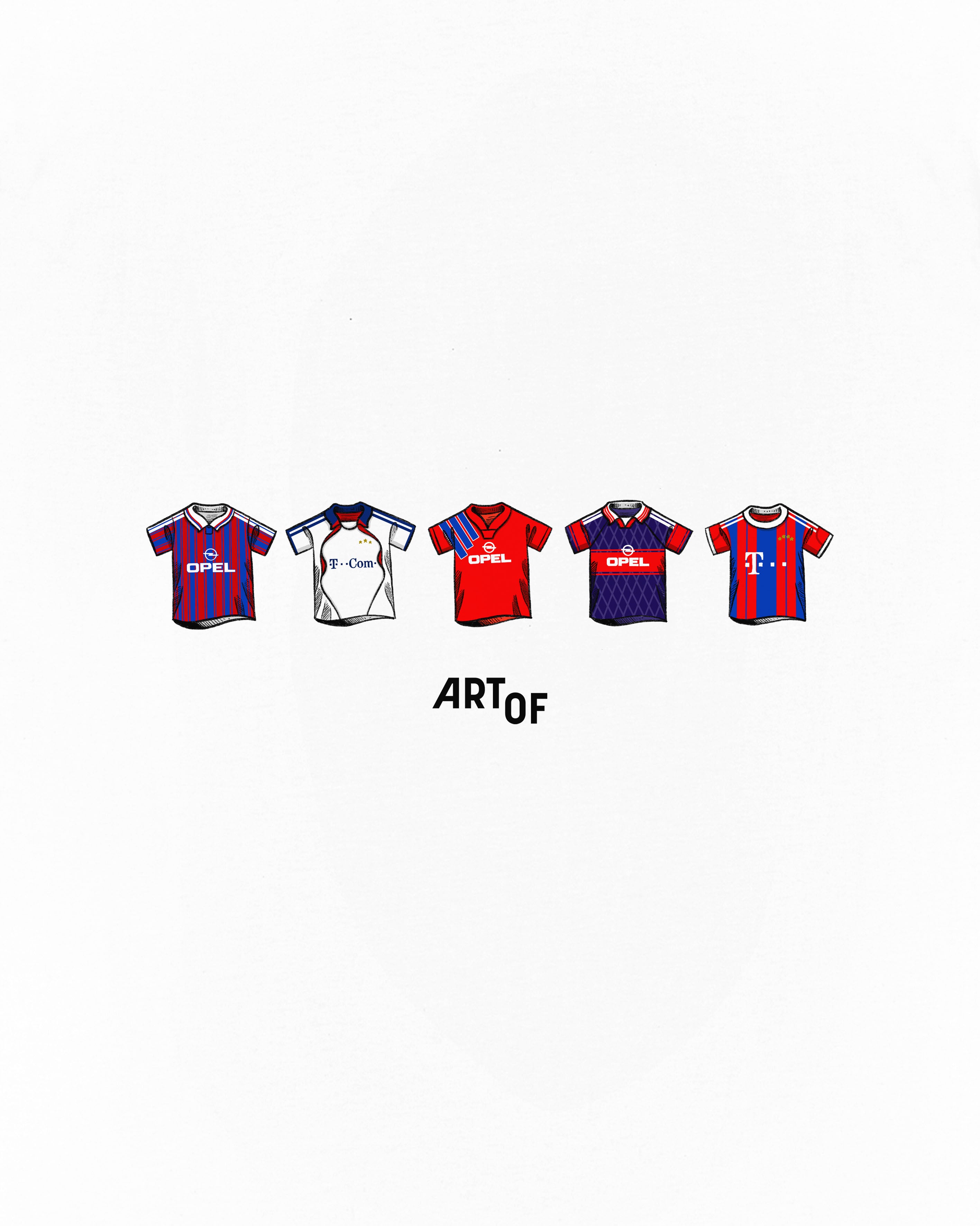 ART OF x Bayern Printed Classics Tee | White Graphic Football T-shirt