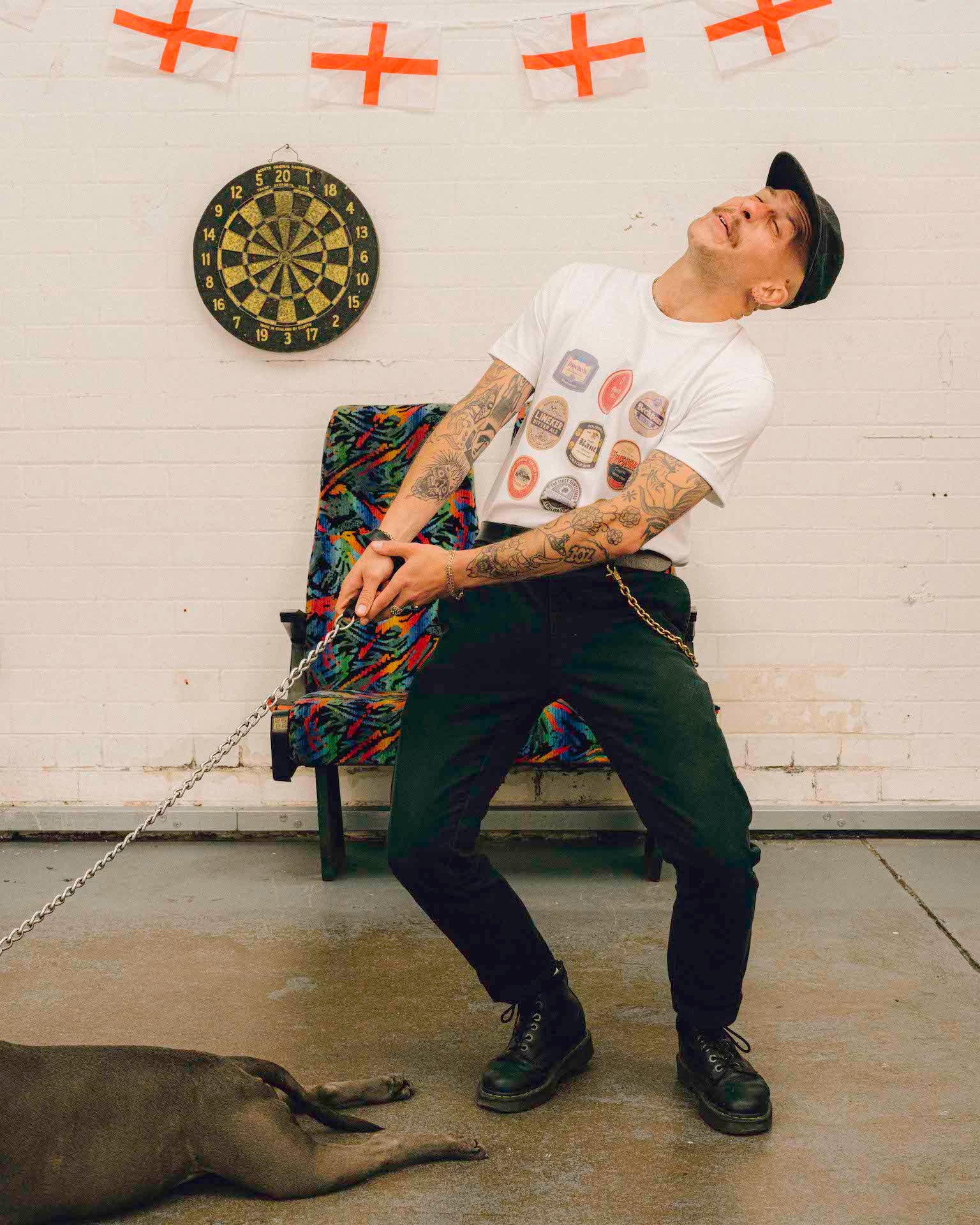ART OF God Save Our Brewery Tee | England White Football T-shirt