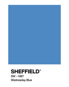 ART OF Wednesday Blue and Owl White Framed Print | SWFC Football Art