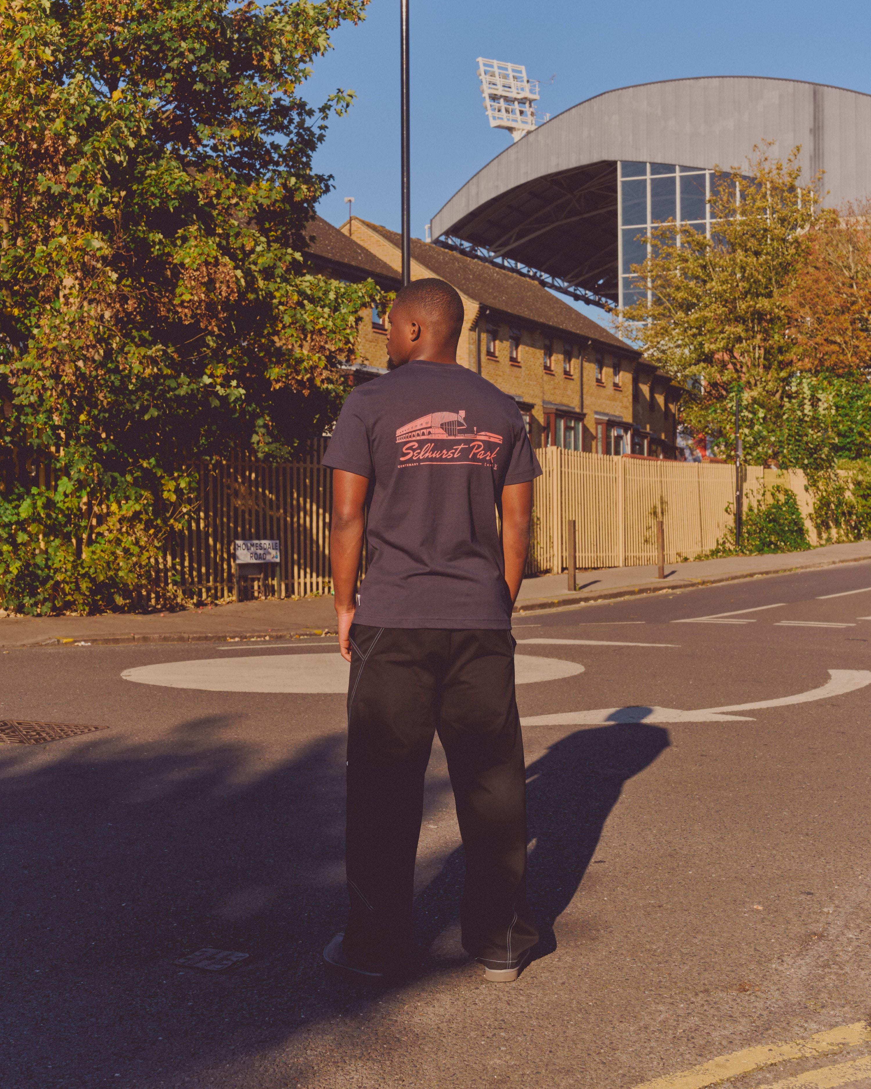 ART OF Crystal Palace Stadium Tee | CPFC Navy Graphic Football T-shirt