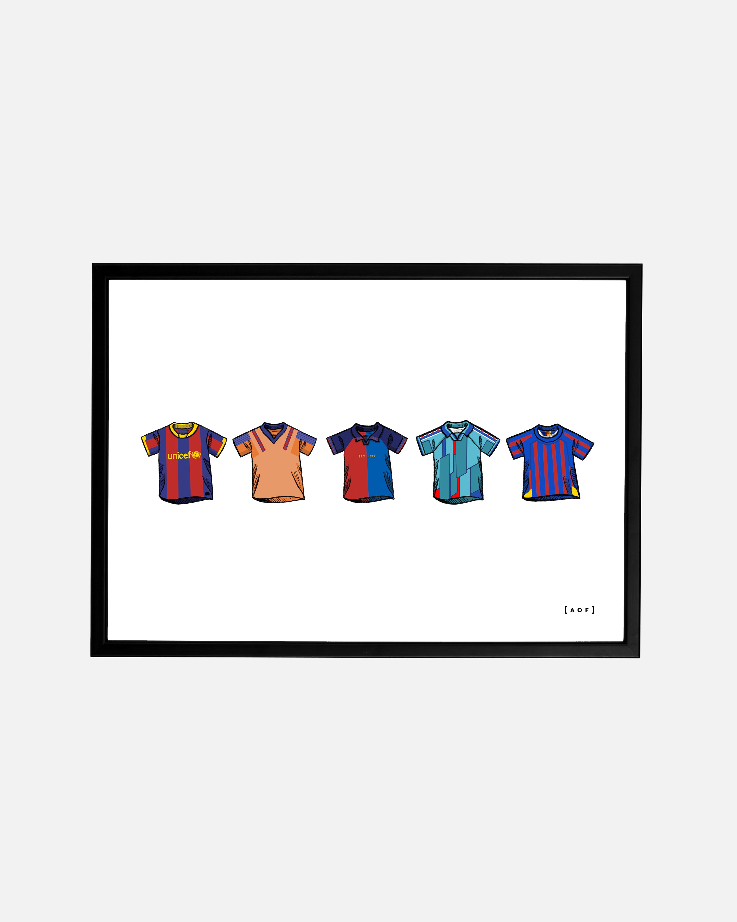 ART OF Barcelona Classics Framed Print | Spanish Football Wall Art