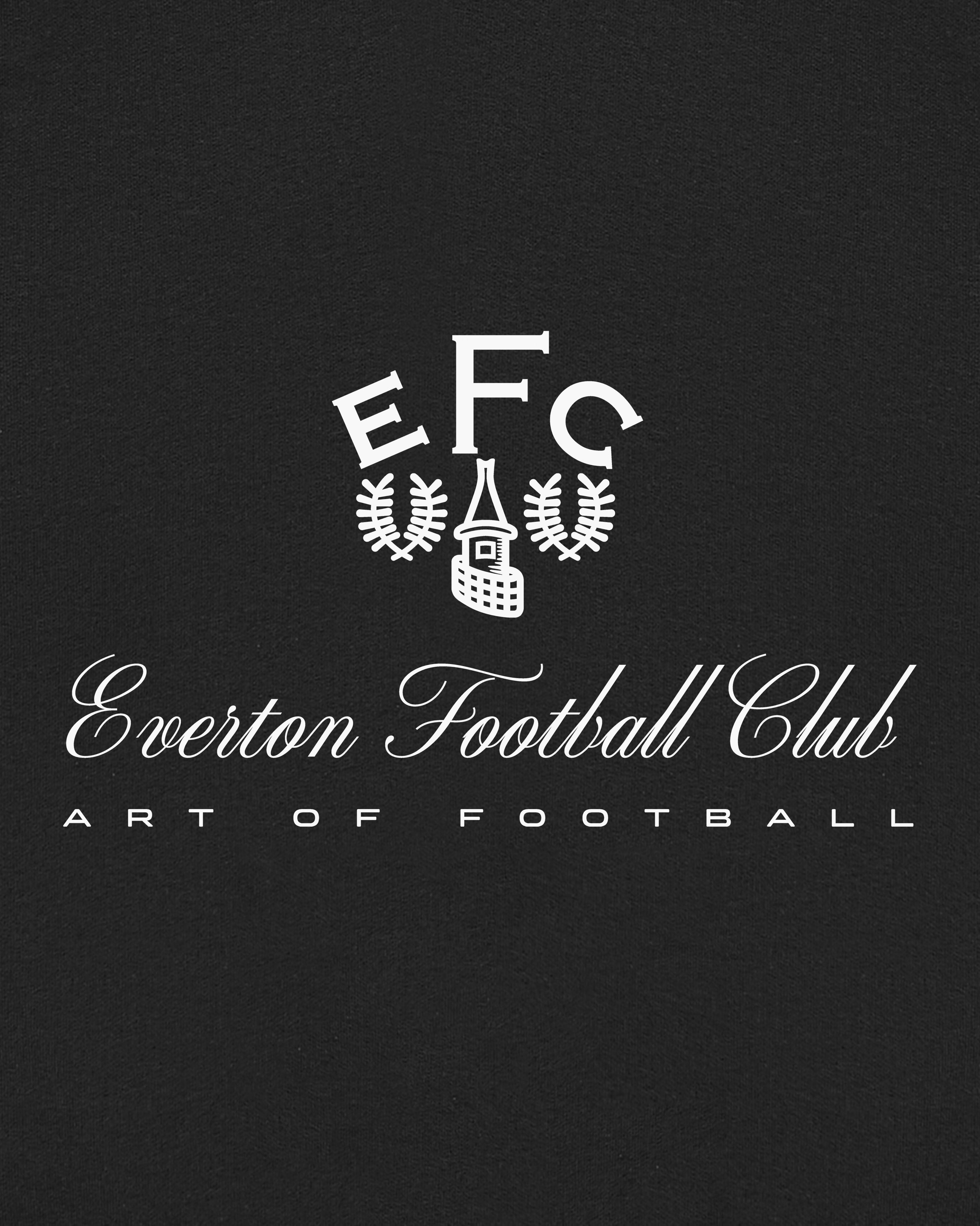 ART OF x Everton Heritage Hoodie | EFC Black Printed Football Sweat