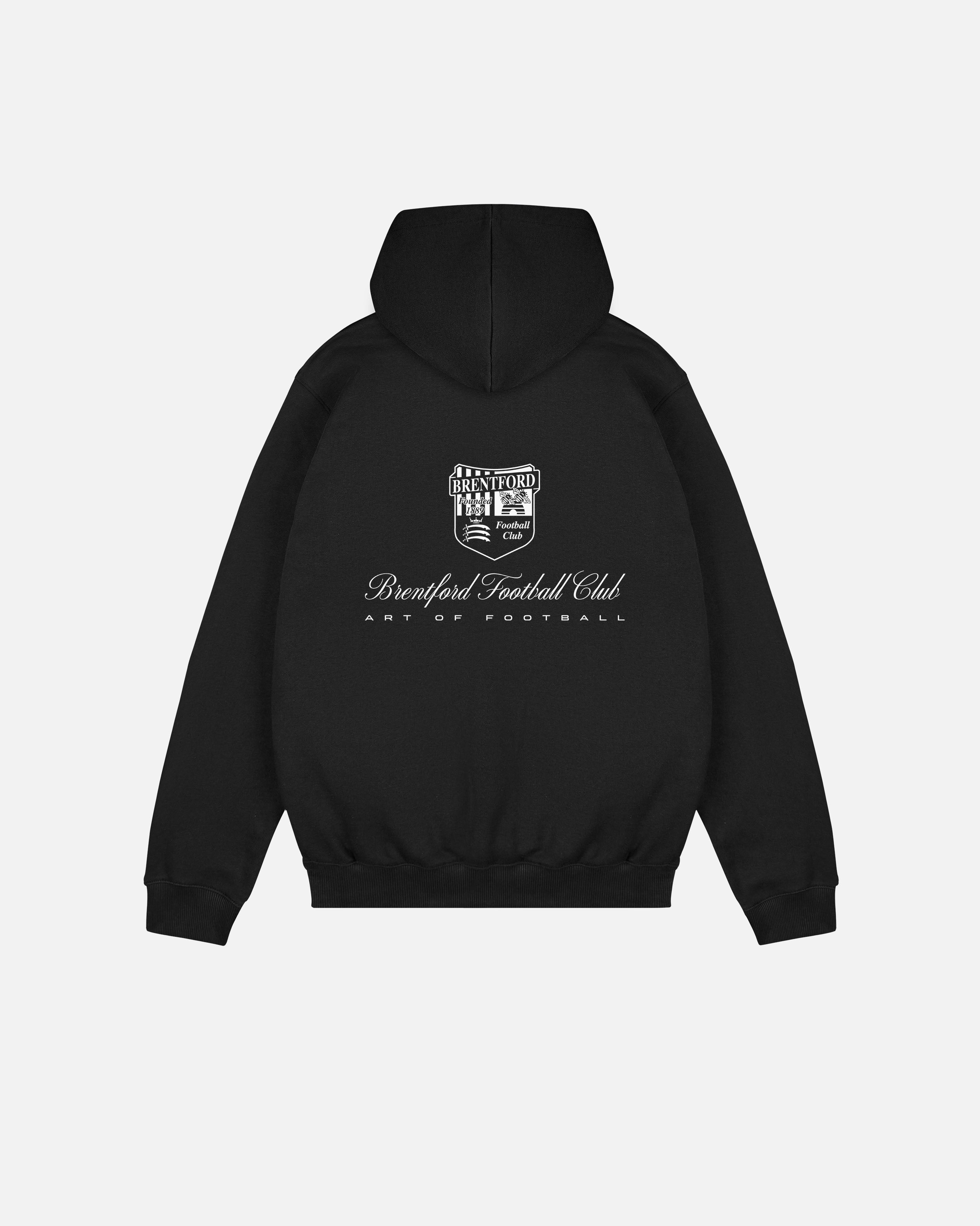 ART OF x Brentford Heritage Hoodie | BFC Black Graphic Football Sweat