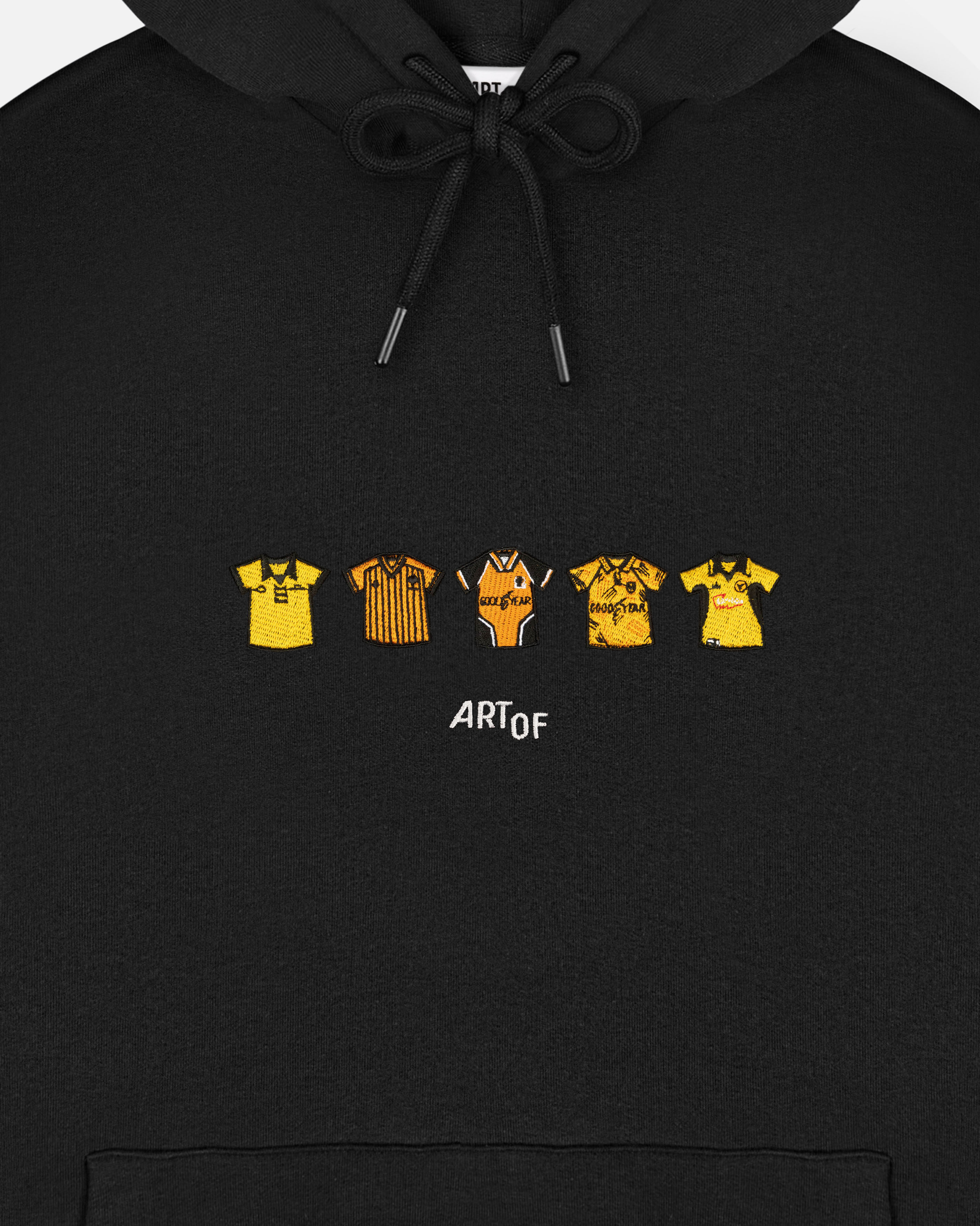 ART OF Football x Wolves Embroidered Classics Black Hoodie | AOF Sweat