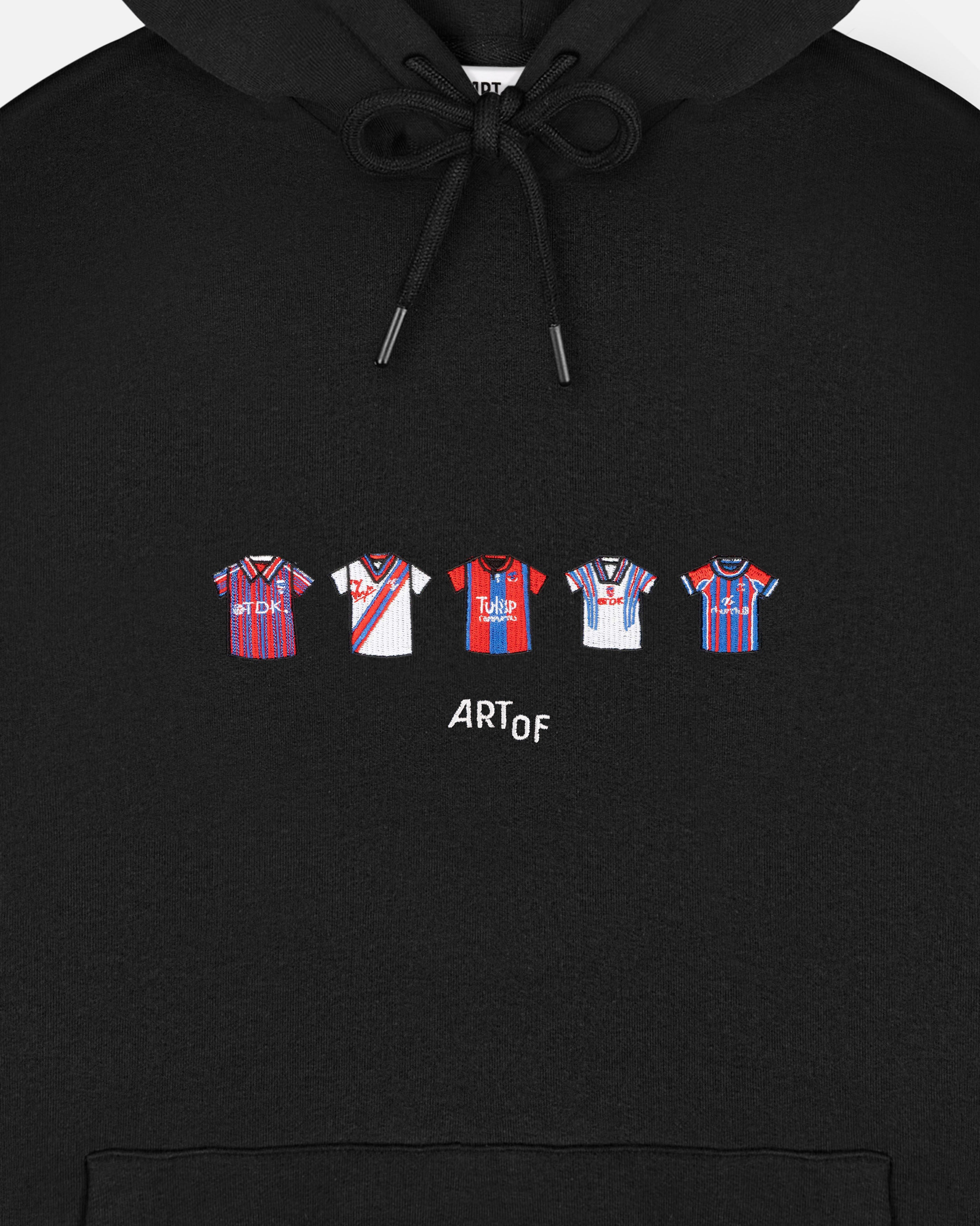 ART OF Crystal Palace Embroidered Classics Black Hoodie | Football