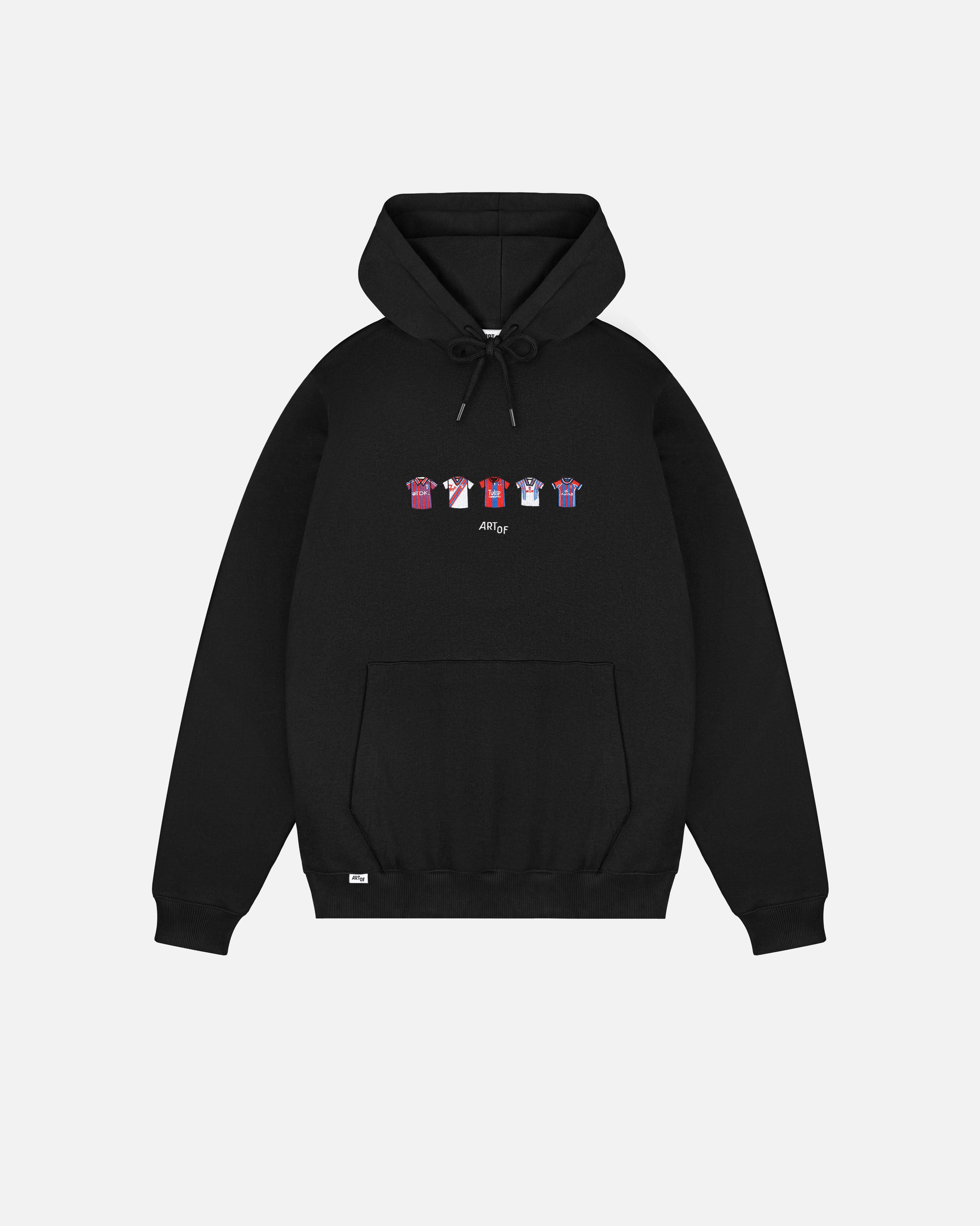 ART OF Crystal Palace Embroidered Classics Black Hoodie | Football