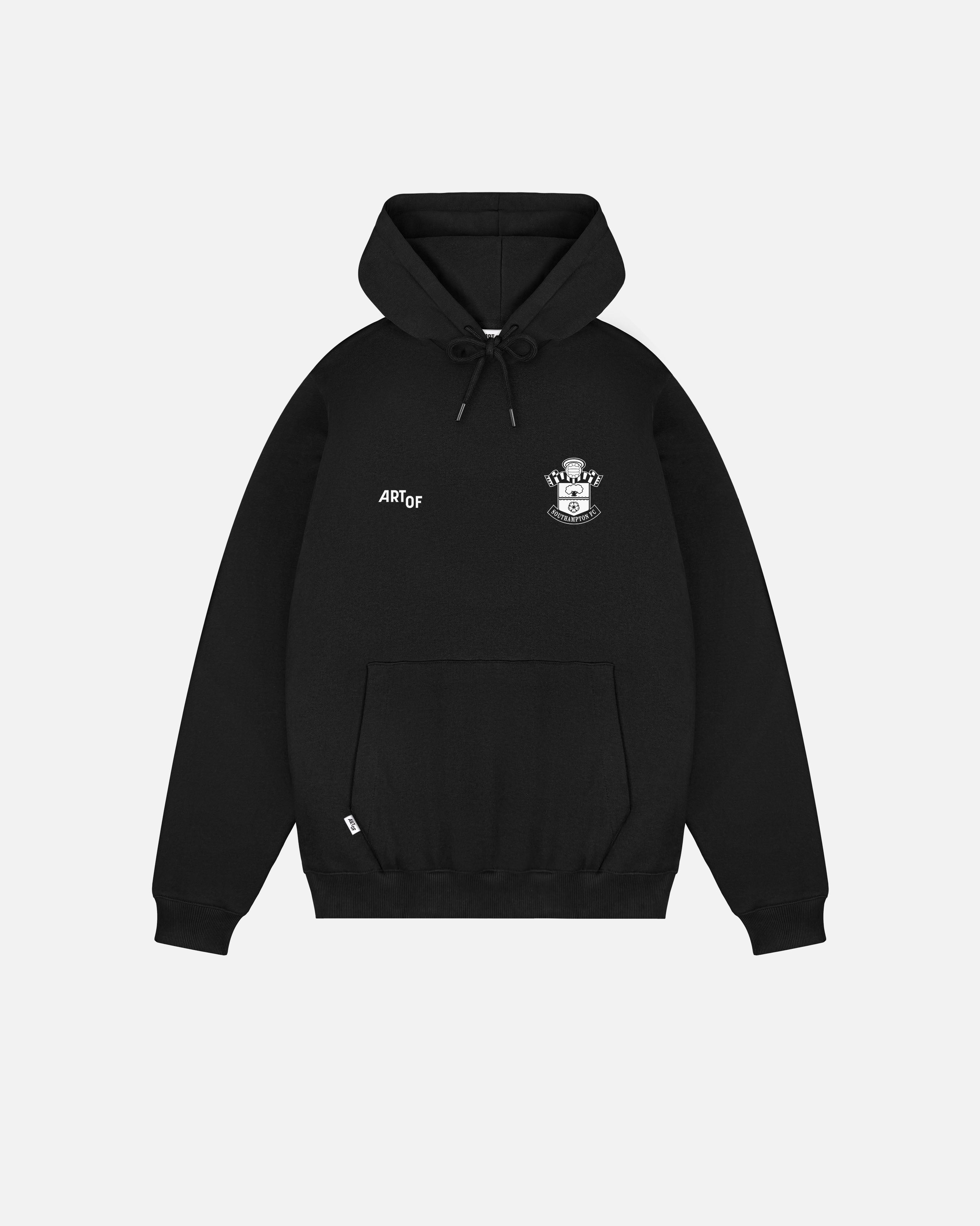 ART OF Southampton Heritage Hoodie | SFC Black Printed Football Sweat