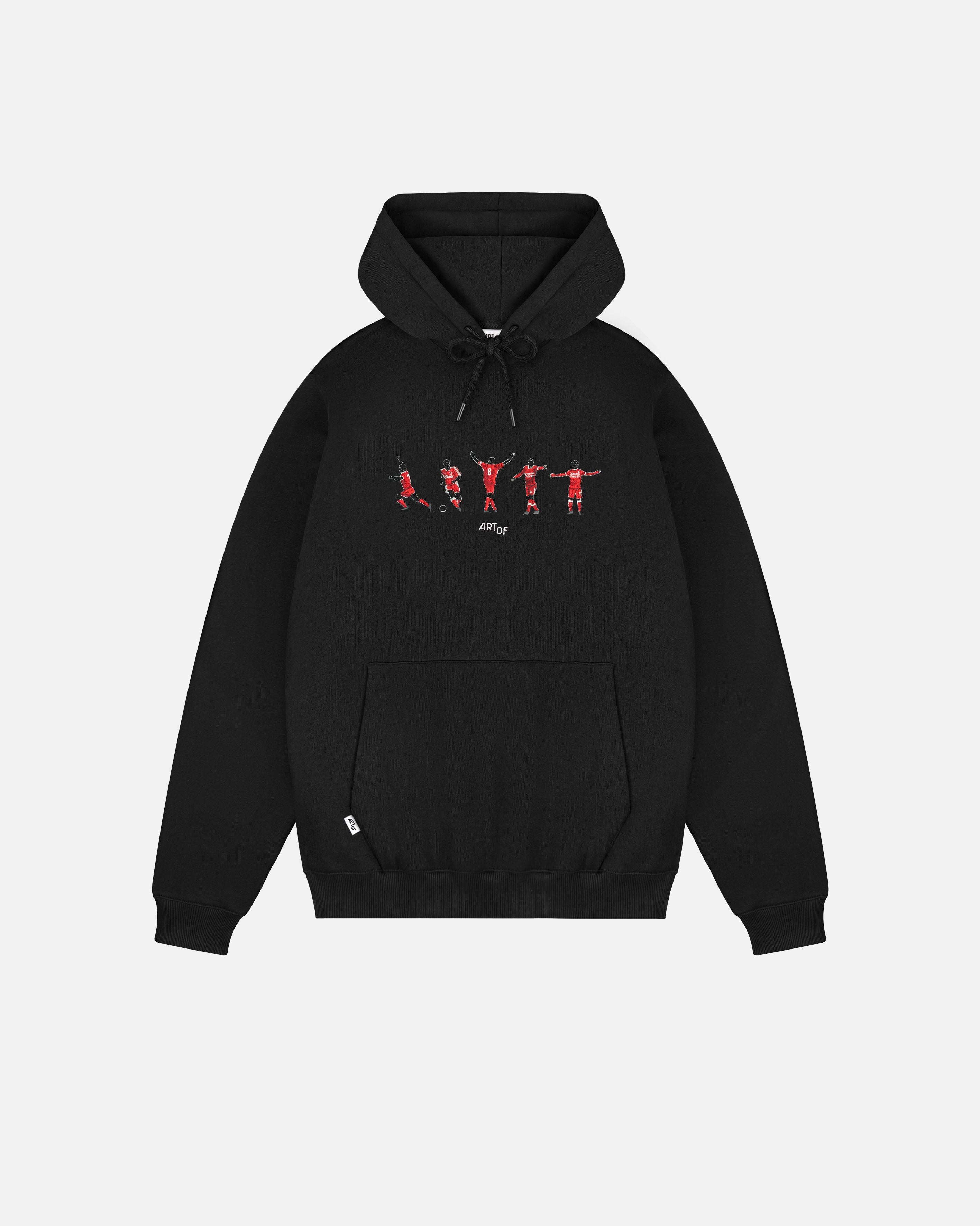 ART OF x LFC Embroidered Icons Black Hoodie | Football Sweat