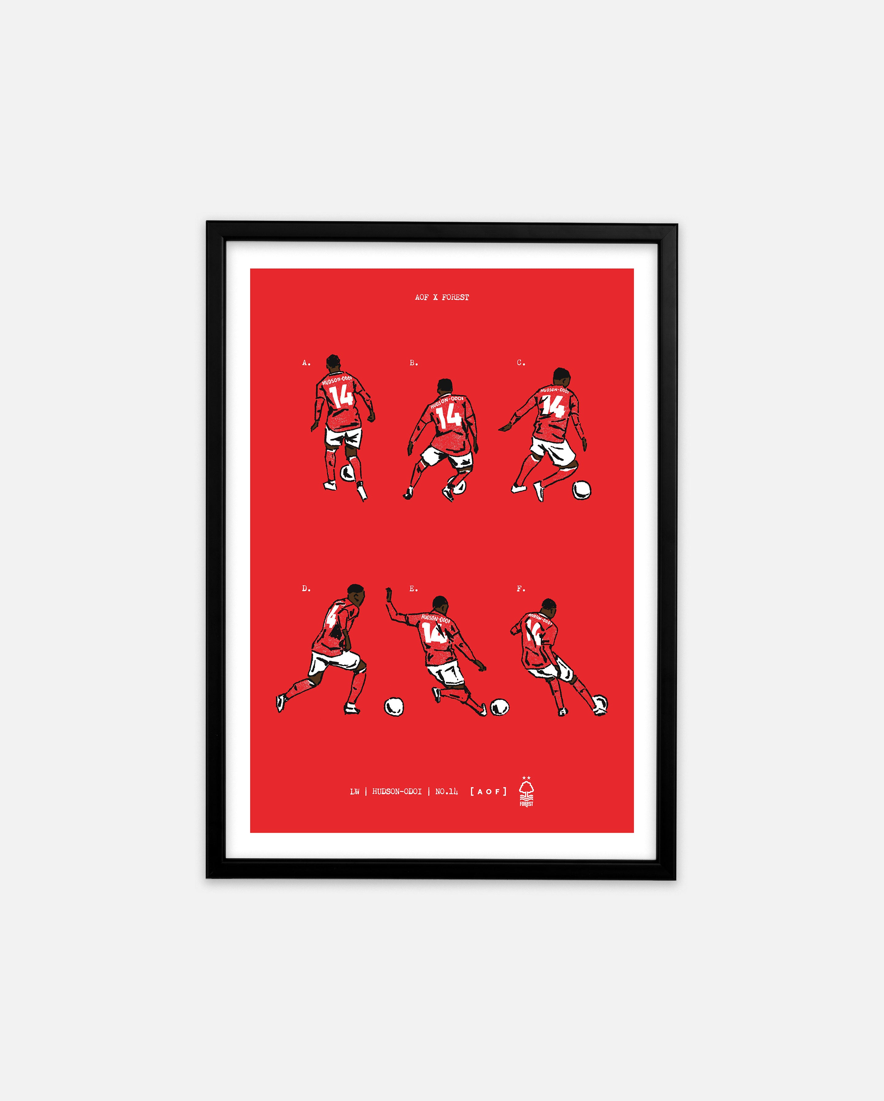 ART OF x Forest Trademark CHO Red Framed Print | NFFC Football Art