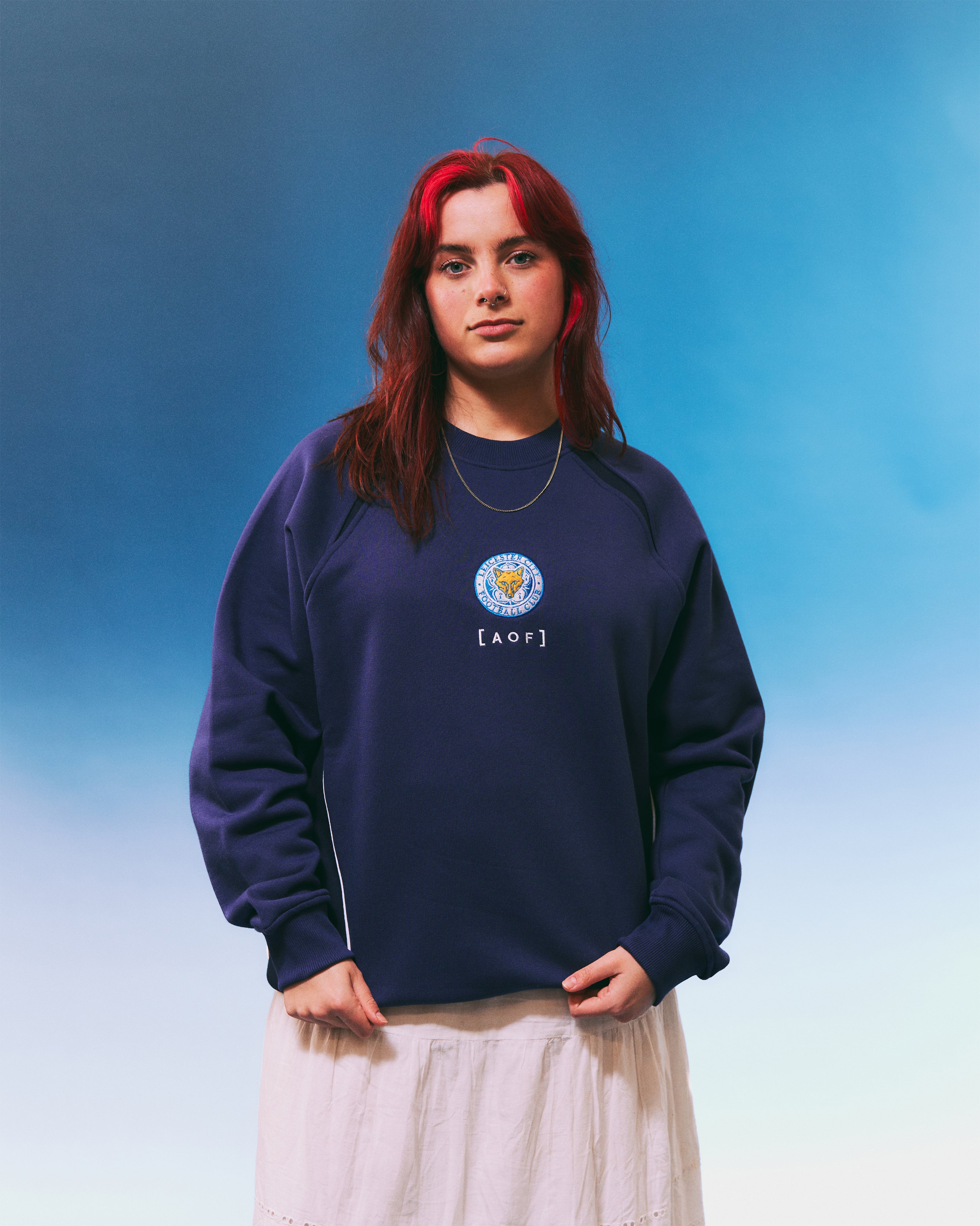 ART OF x Leicester City Blue Panelled Sweat | LCFC Football Merch