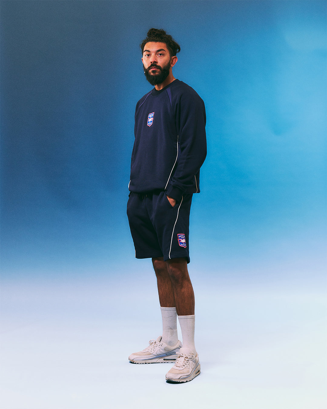 ART OF x Brighton Panelled Navy & Blue Sweat | BHAFC Football Merch