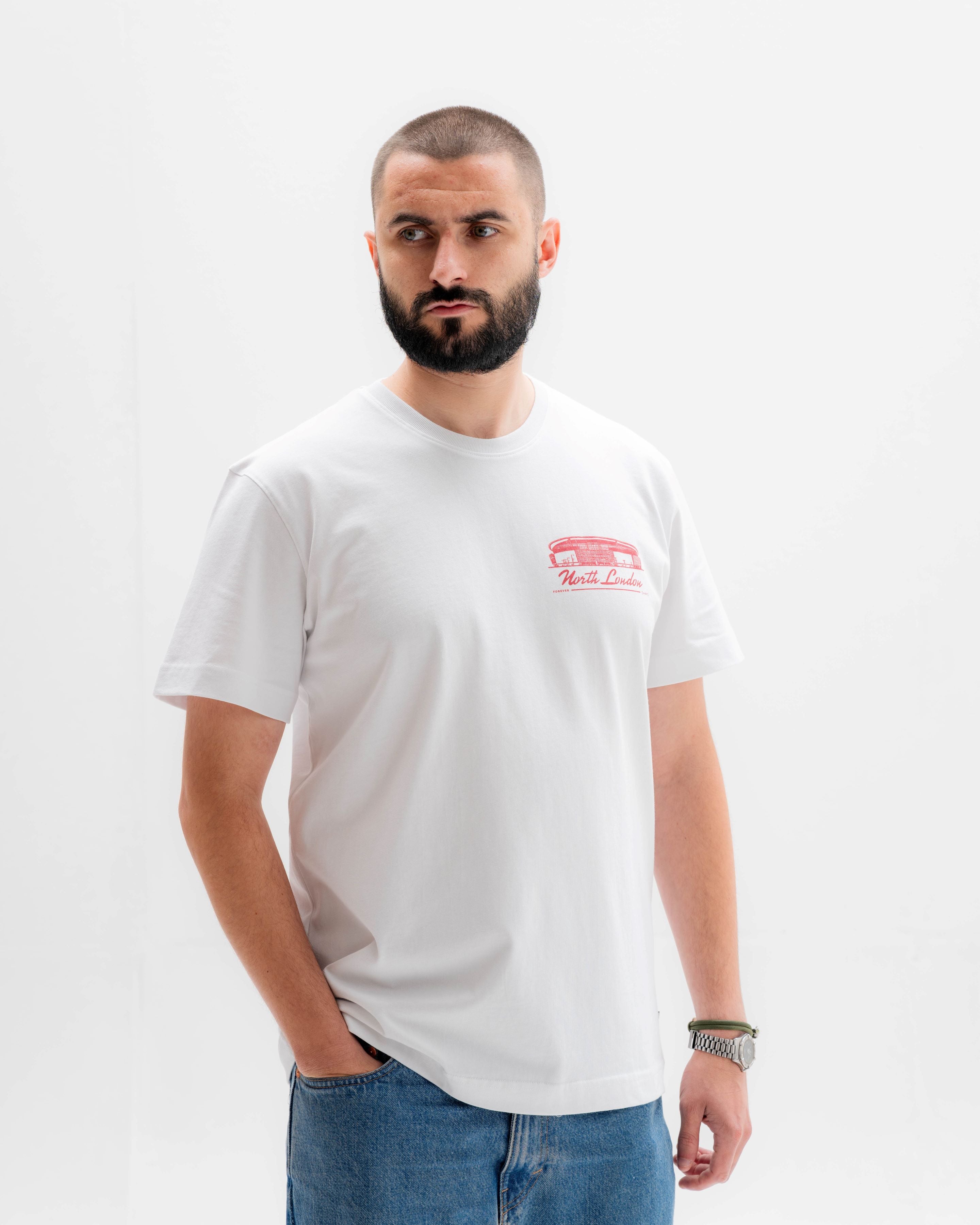 ART OF North London Forever Tee | AFC White Graphic Football T-shirt