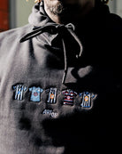 ART OF Toon Embroidered Classics | Black Hoodie | NUFC Football Sweat
