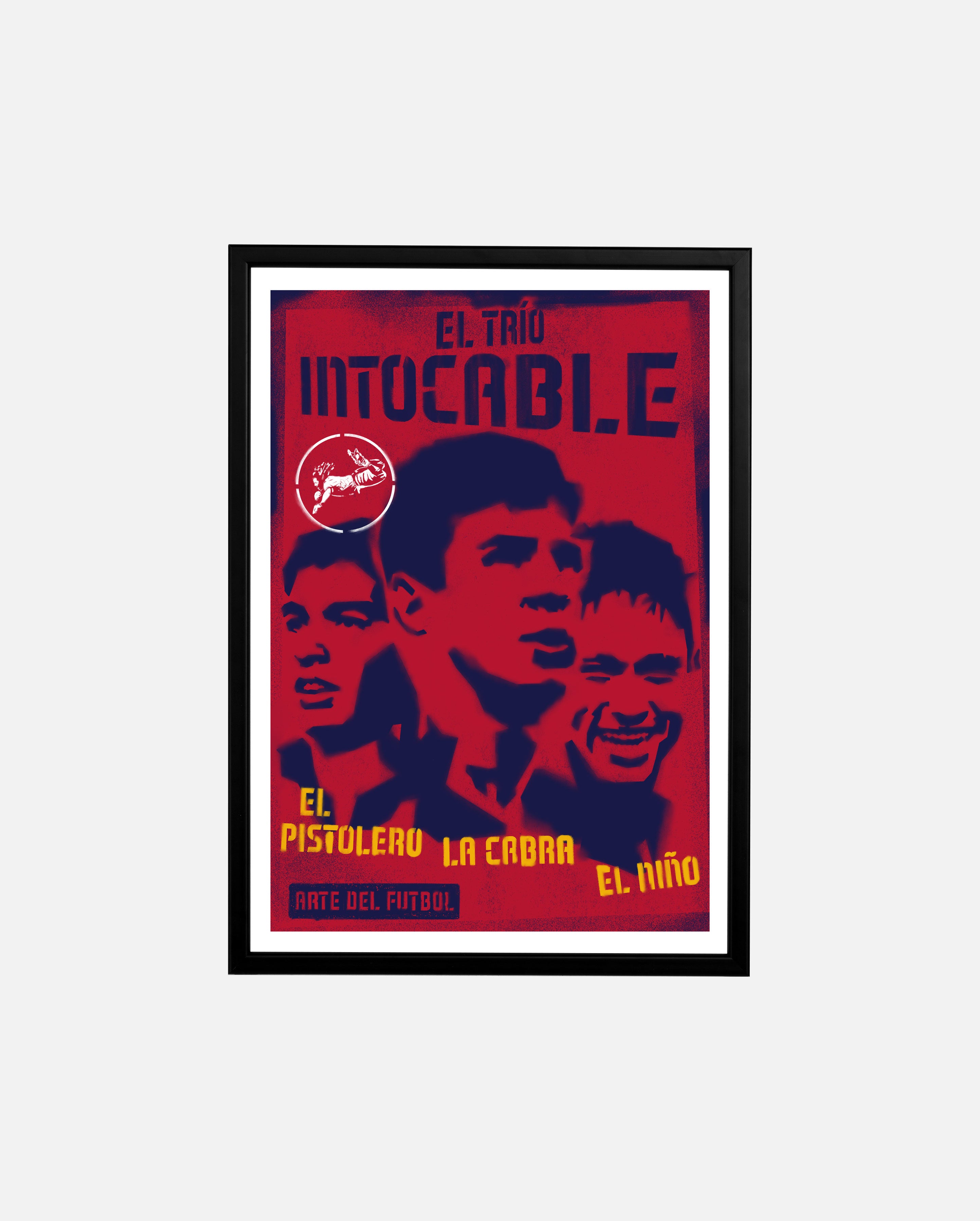 ART OF El Trio Intocable Framed Print | Barcelona Football Wall Art