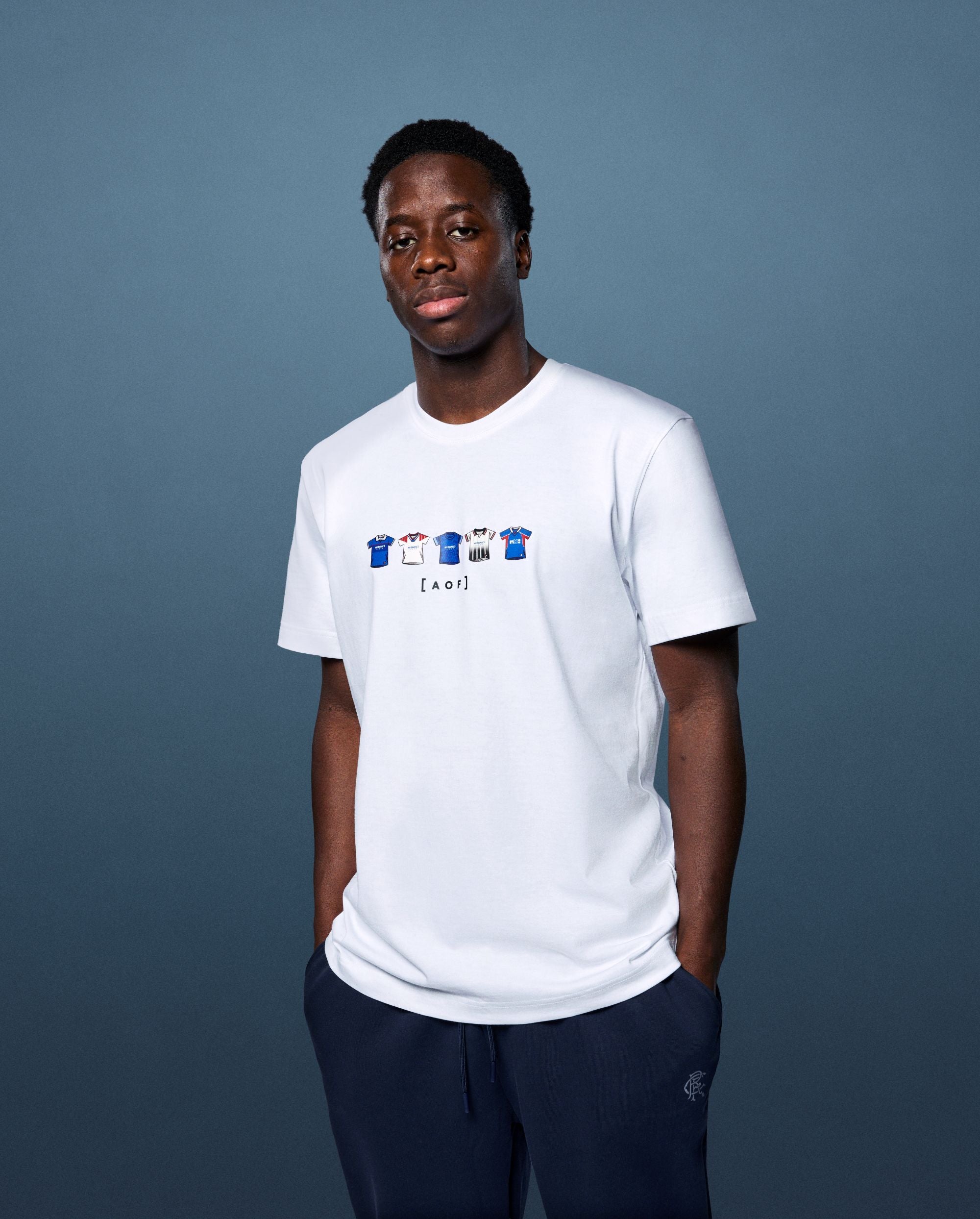 ART OF x Ranger Printed Classics Tee | White Graphic Football T-shirt
