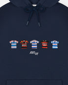 ART OF x QPR Embroidered Classics Navy Hoodie | Football Sweat