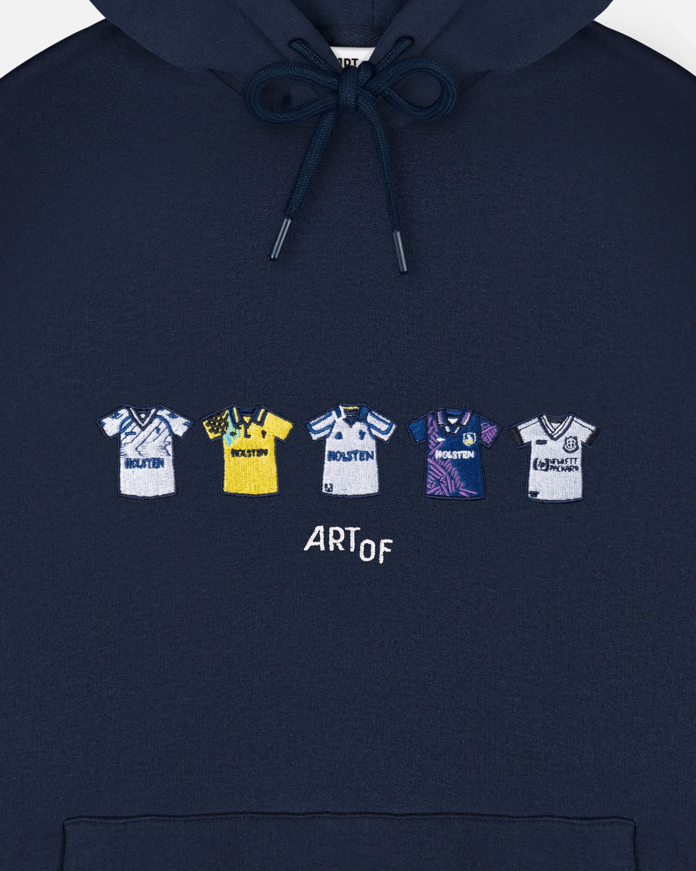 ART OF x THFC Embroidered Classics Navy Hoodie | Spurs Football Sweat