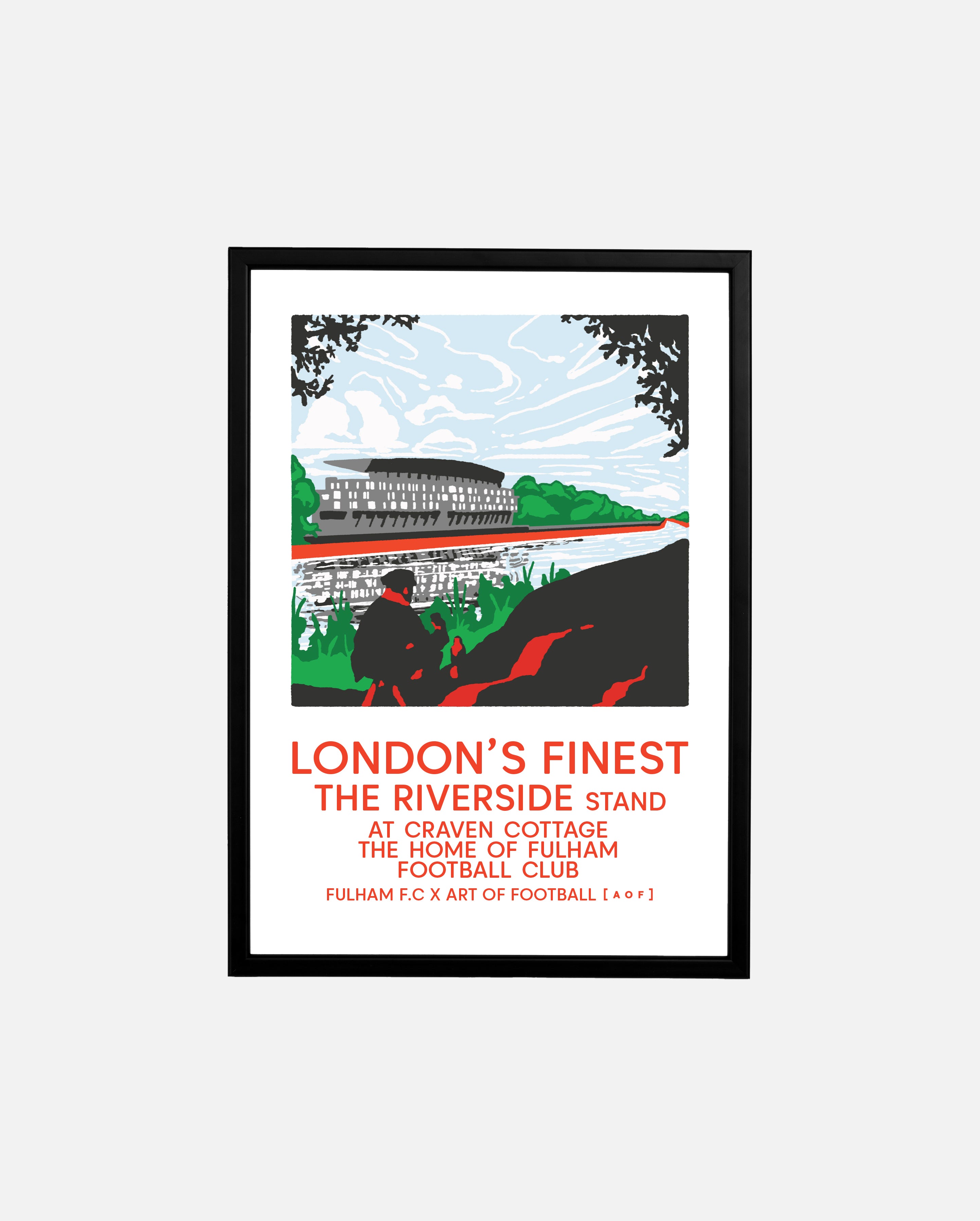 ART OF x Fulham Riverside Stand Framed Football Print | FFC Wall Art