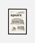 ART OF Spurs Stadium Blueprint Framed Print | THFC Football Art