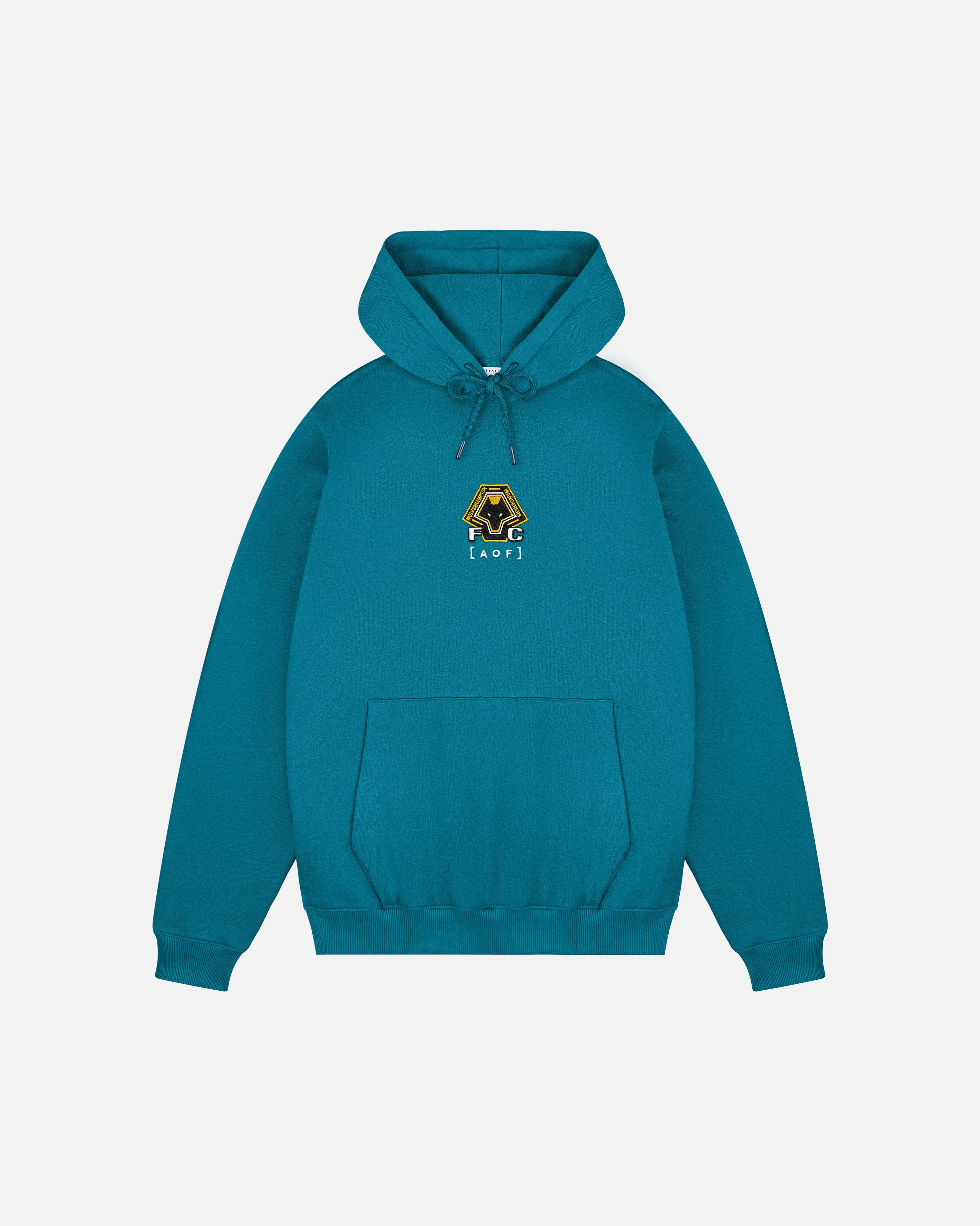 ART OF x Wolves 1997 Crest Embroidered Teal Hoodie | Football Merch
