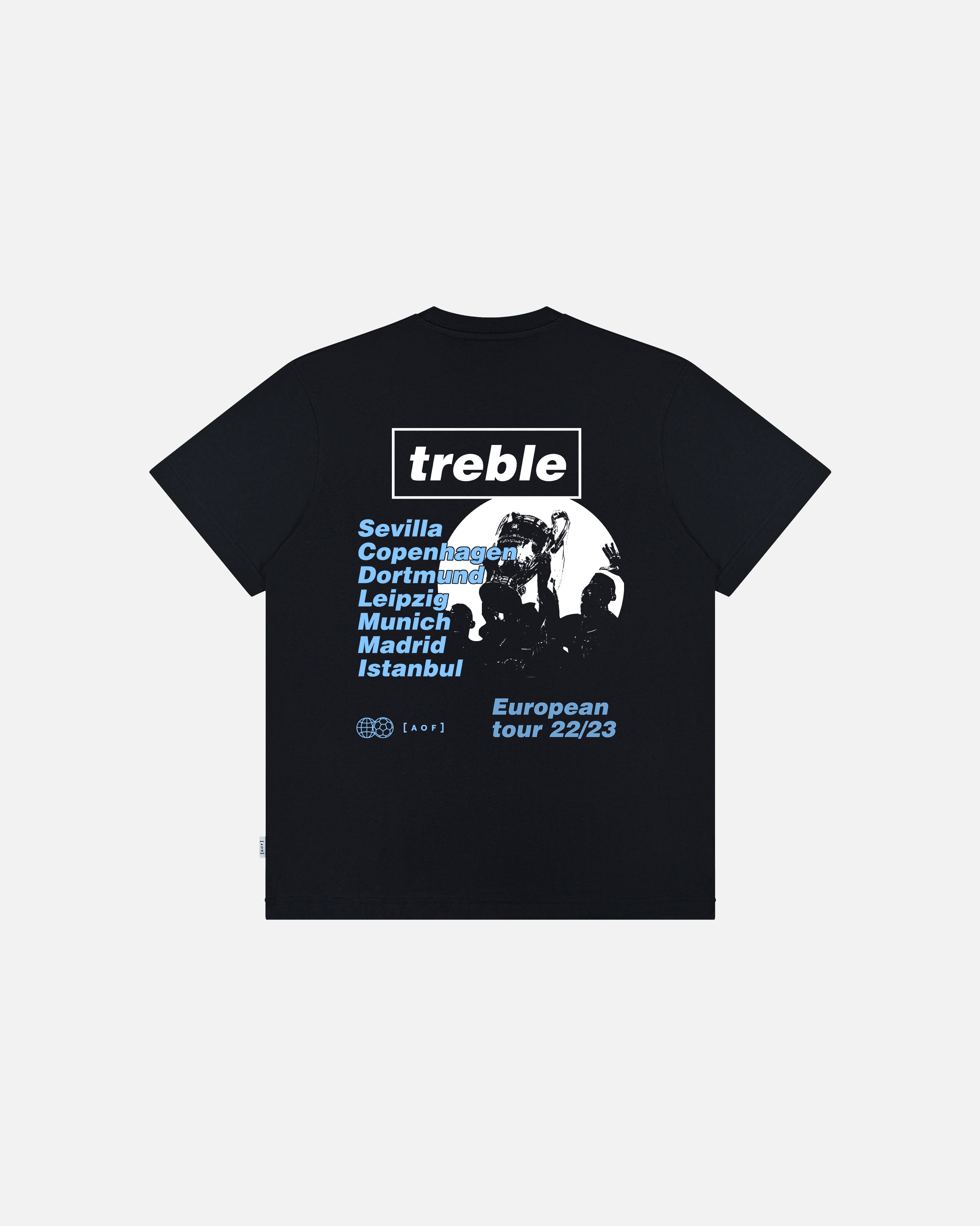 ART OF Treble European Tour Tee | MCFC Black Graphic Football T-shirt