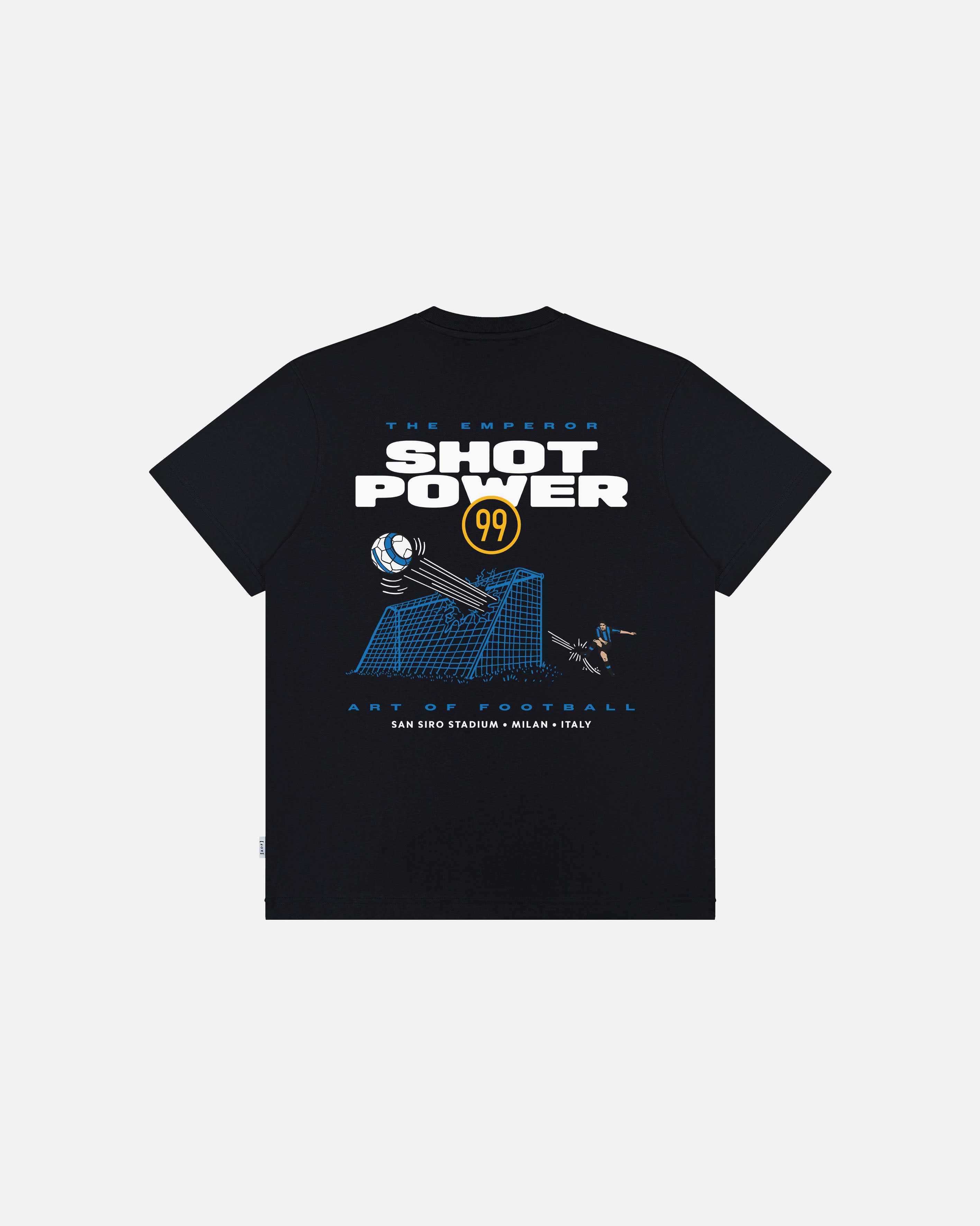 ART OF Inter Shot Power 99 Tee | Black Graphic Football T-shirt