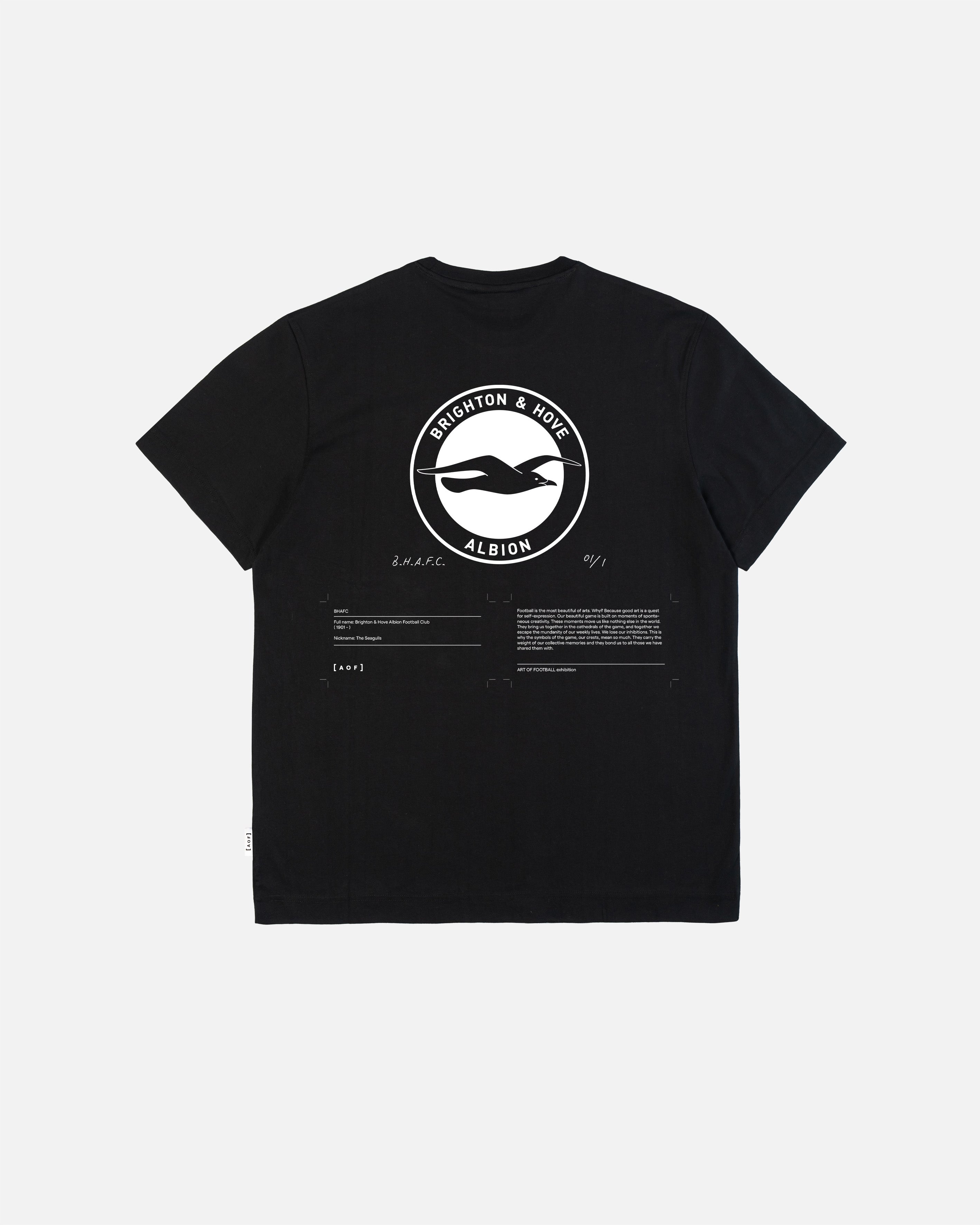 ART OF Brighton Exhibition Tee | BHAFC Black Graphic Football T-shirt