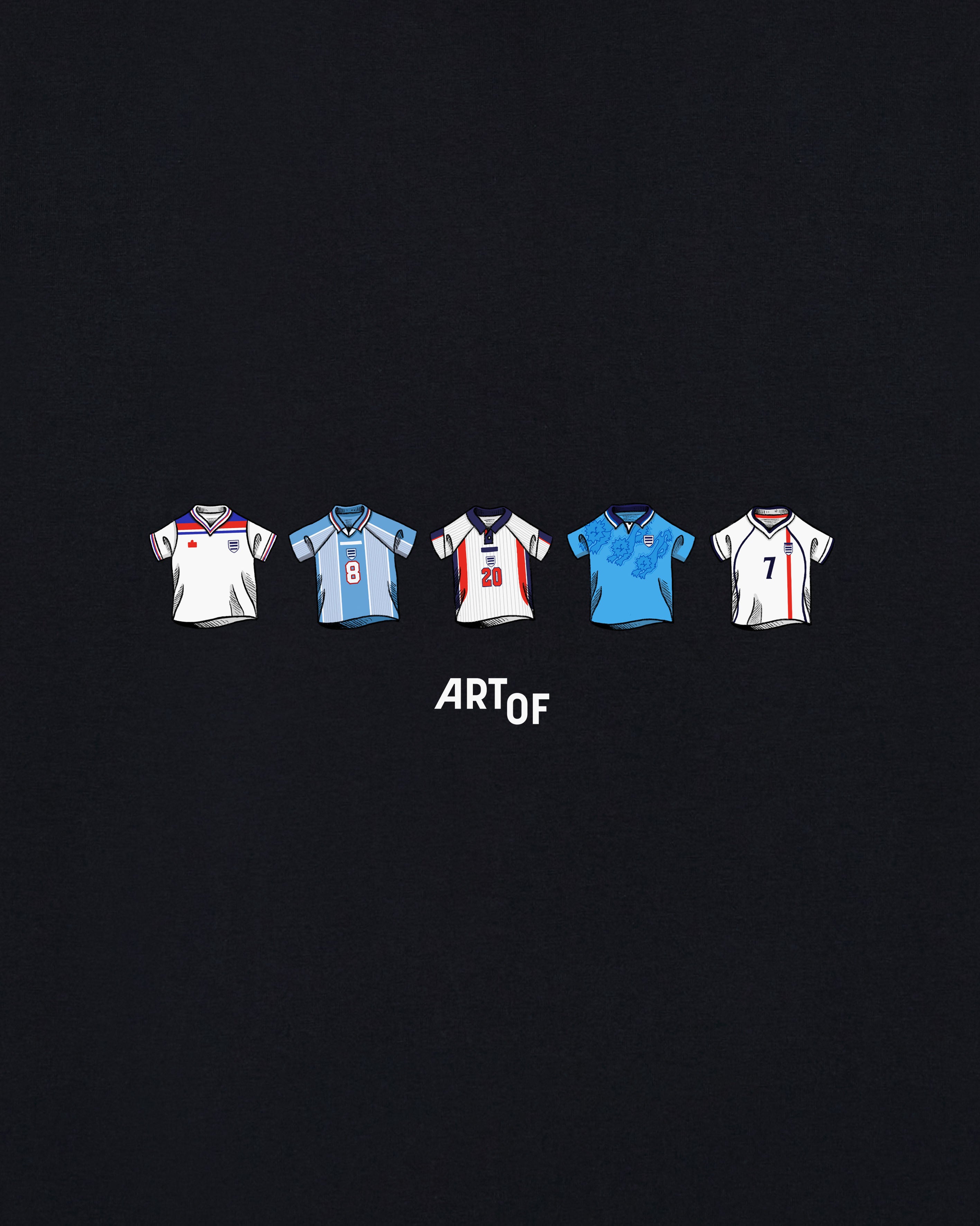 ART OF God Save The Classics Tee | England Black Football T-shirt