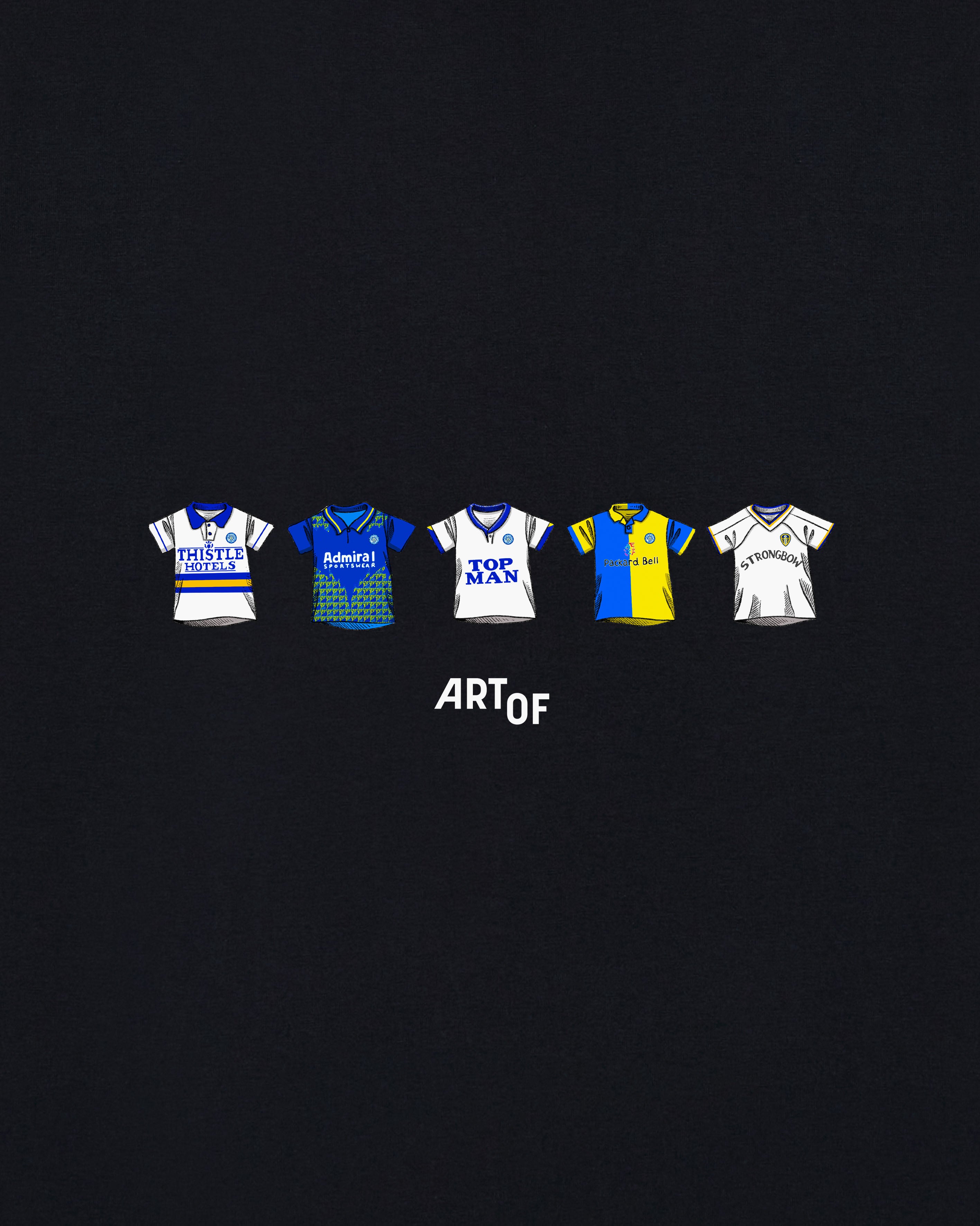 ART OF x Leeds Classics Tee | LUFC Black Graphic Football T-shirt