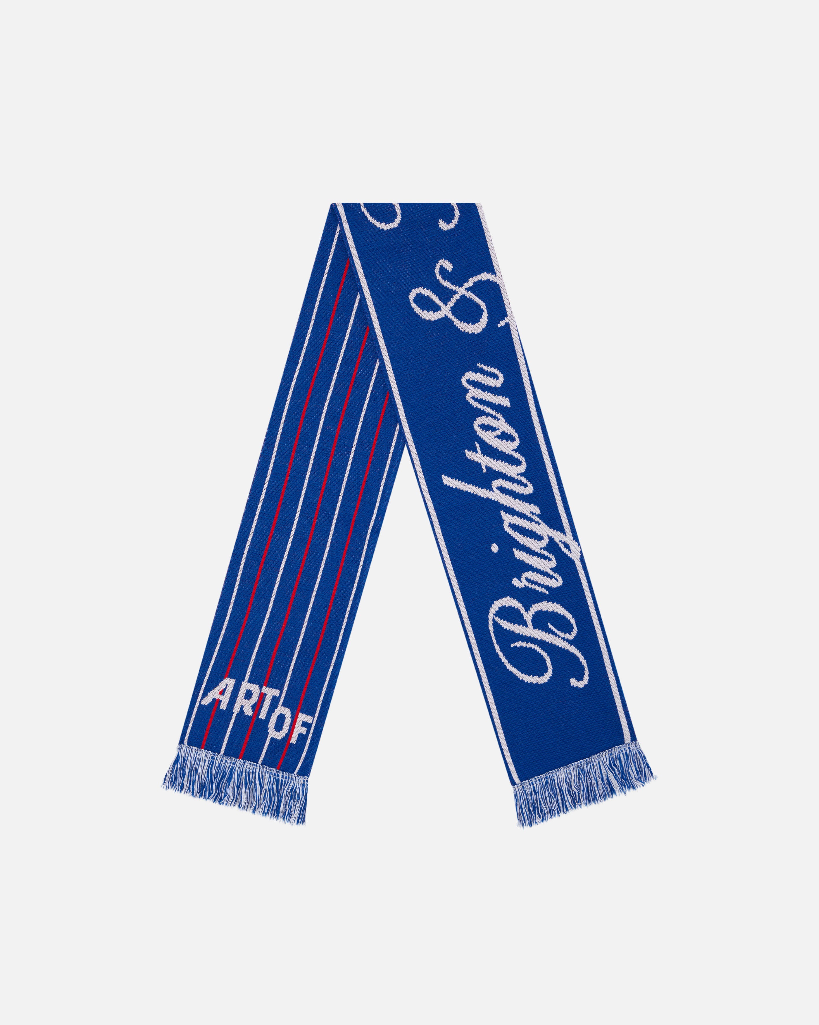 ART OF x Brighton Heritage Scarf | Blue Knitted Football Accessories