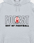 AOF x Forest 90s Hoodie | Grey Embroidered Top | Art of Football