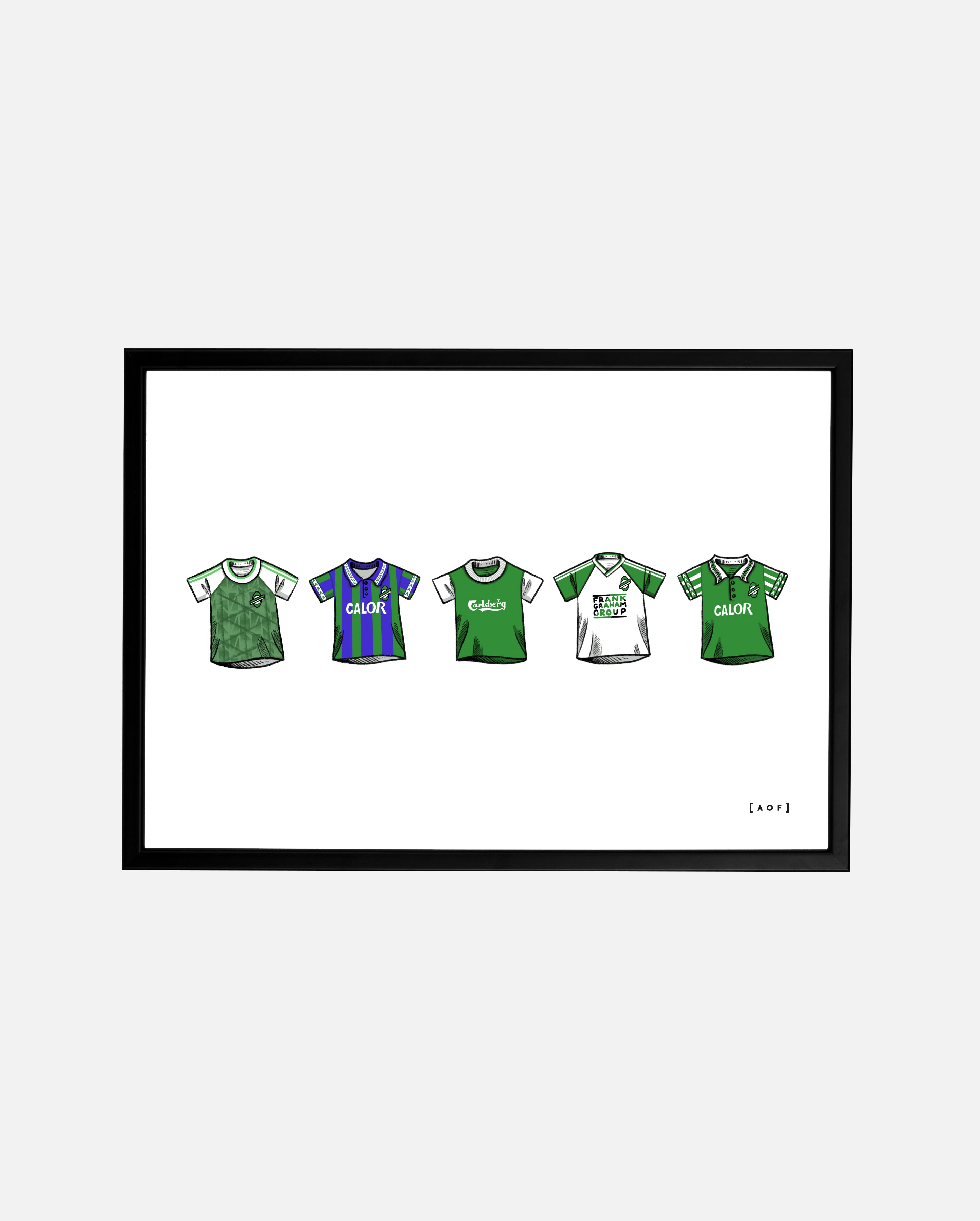 ART OF x Hibernian Classics Framed Print | Hibs Football Wall Art