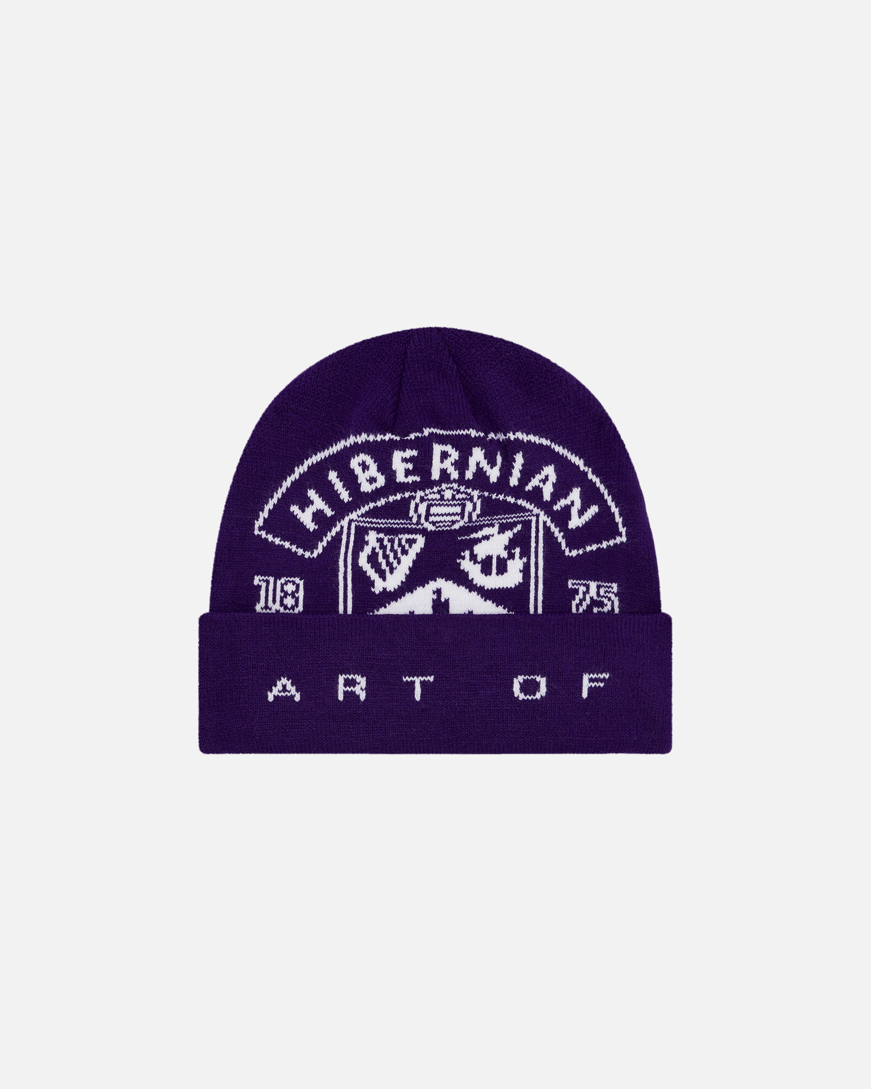 ART OF Hibernian Heritage Beanie | Purple Knitted Football Accessories