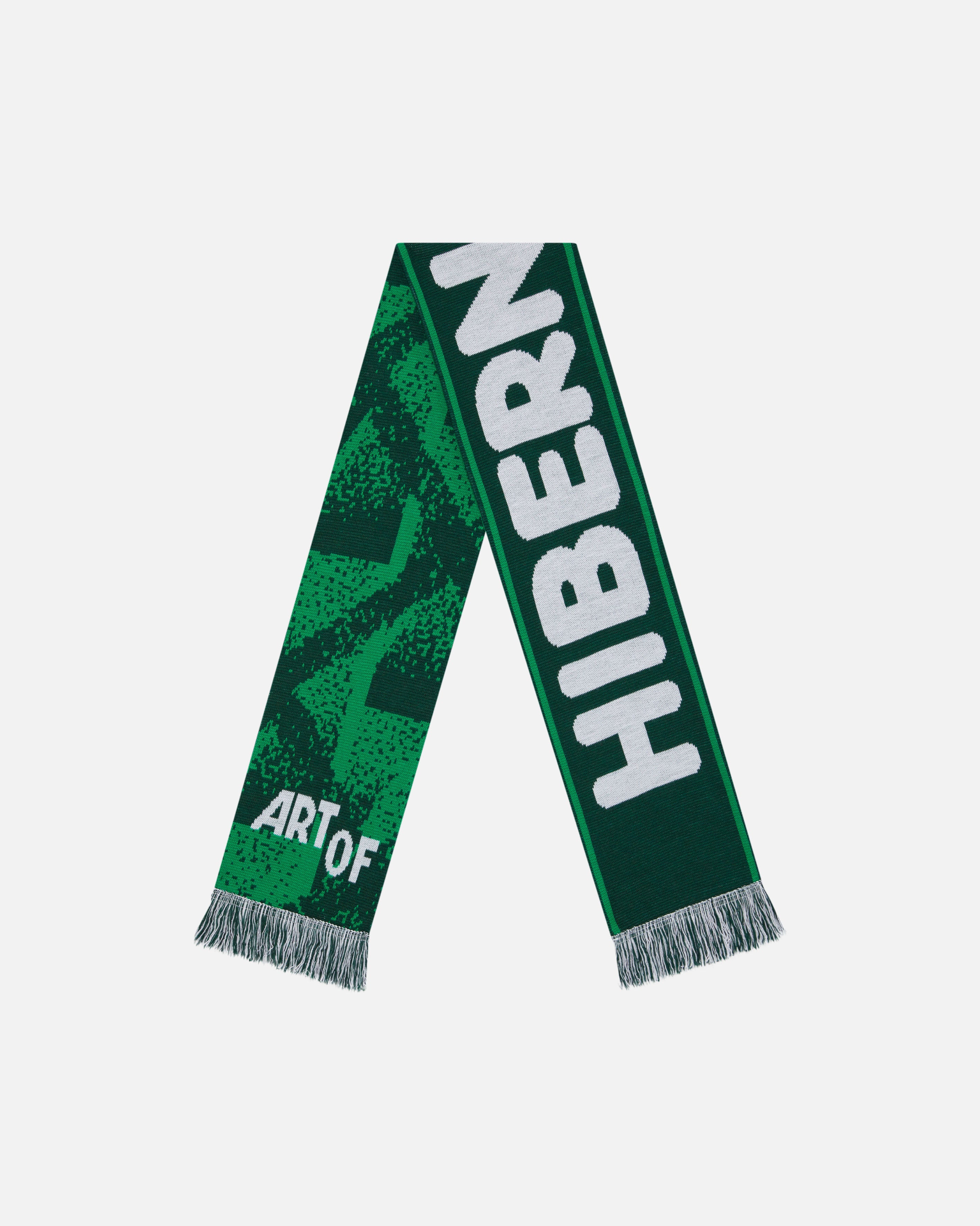 ART OF x Hibernian Heritage Scarf | Green Knitted Football Accessories