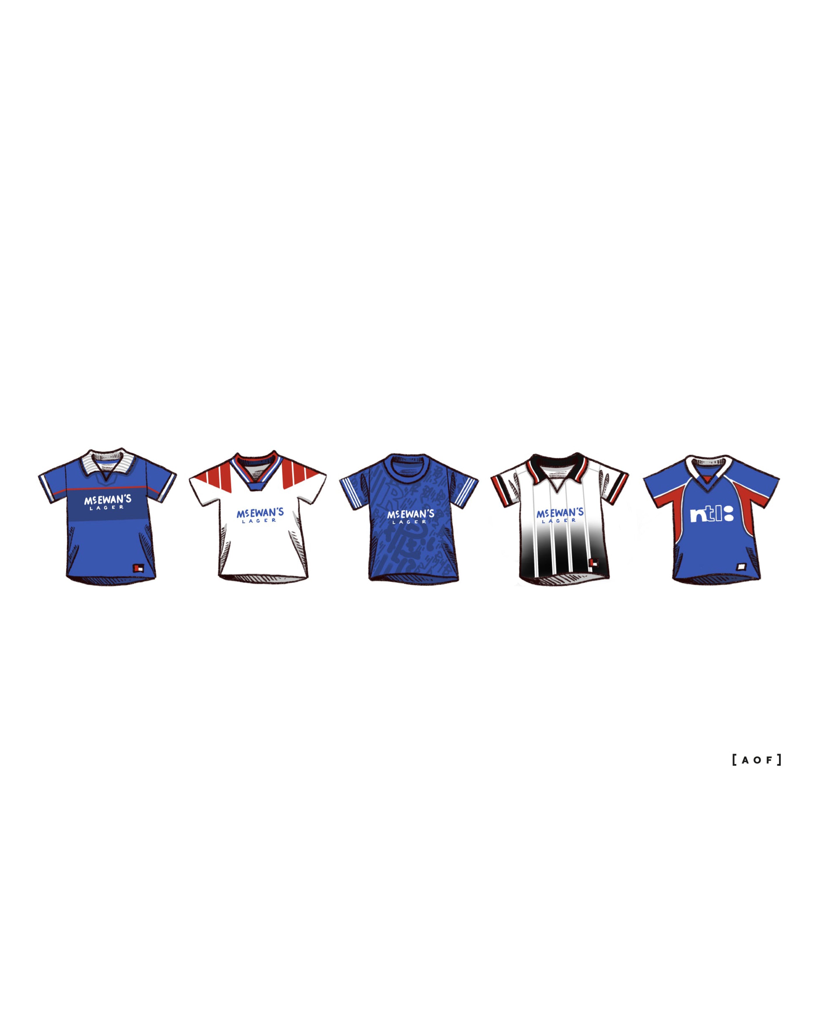 ART OF Rangers Classics Framed Print | RFC Football Wall Art