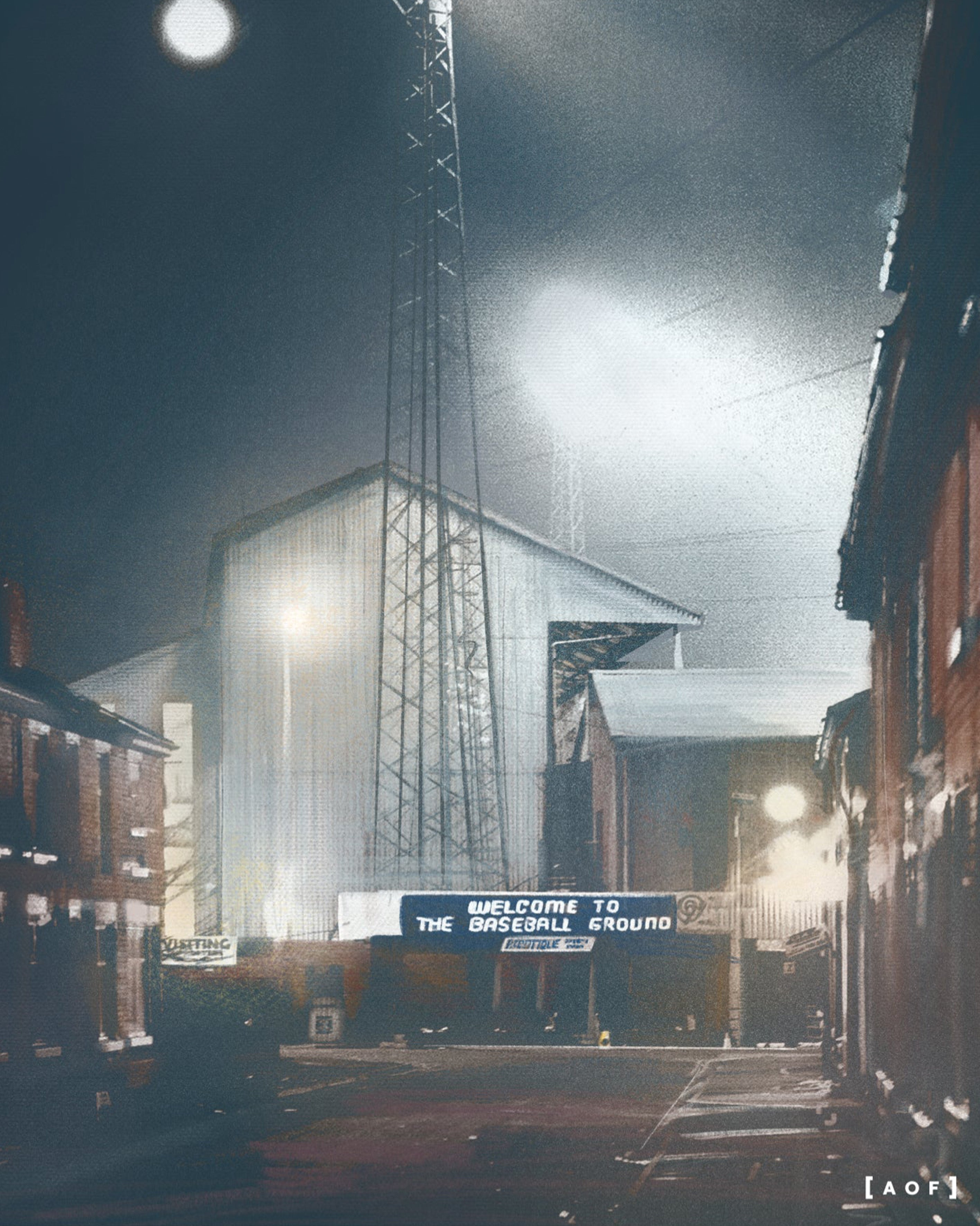 ART OF Derby Baseball Ground by Night Framed Print | DCFC Football Art